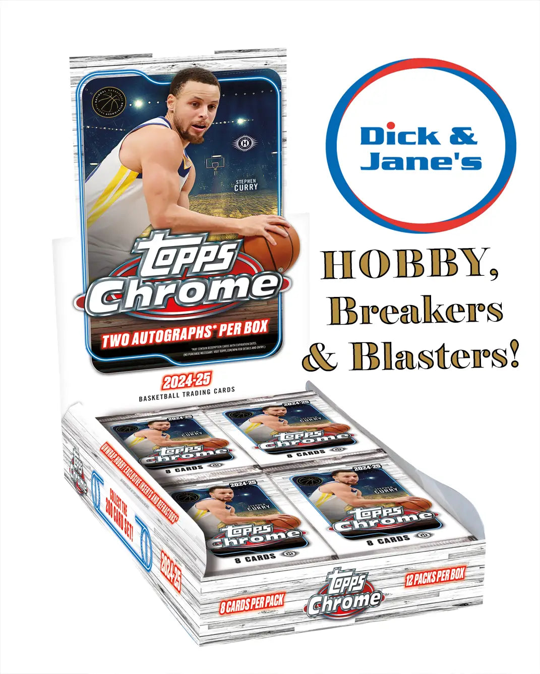 2024/25 Topps Chrome Basketball Hobby Box (2 Autos)