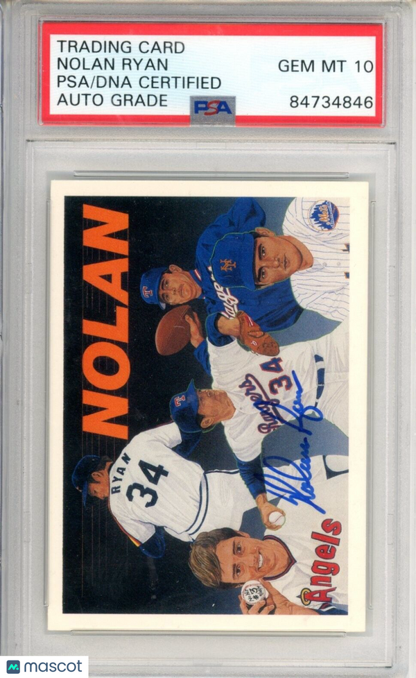 Nolan Ryan Baseball Heroes #18 Autographed PSA/DNA GEM MT 10