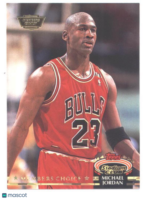 1992-93 Stadium Club Members Only #210 Michael Jordan Bulls Members Choice (Gold