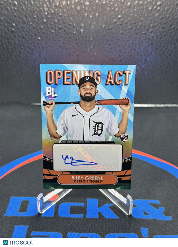 Riley Greene 2023 Topps Big League #OAA-RG Opening Act Rookie Card Tigers AUTO