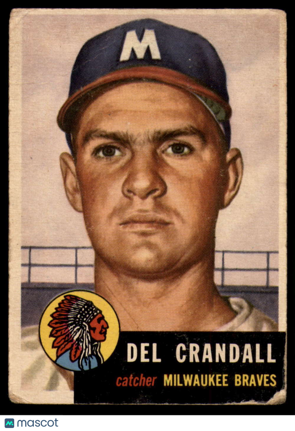 1953 Topps #197 Del Crandall Bos Braves VG Very Good