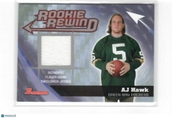 2006 Bowman Rookie Rewind Jerseys #BRR-AH A.J. Hawk Packers NM-MT (Memorabilia P