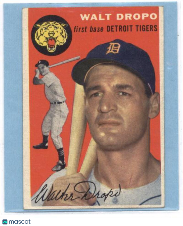 1954 Topps #18 Walt Dropo Tigers VG/EX Very Good/Excellent