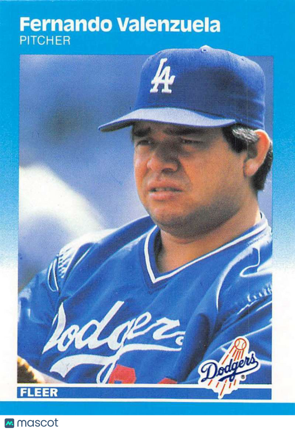 1987 Fleer Glossy #457 Fernando Valenzuela Dodgers NM-MT