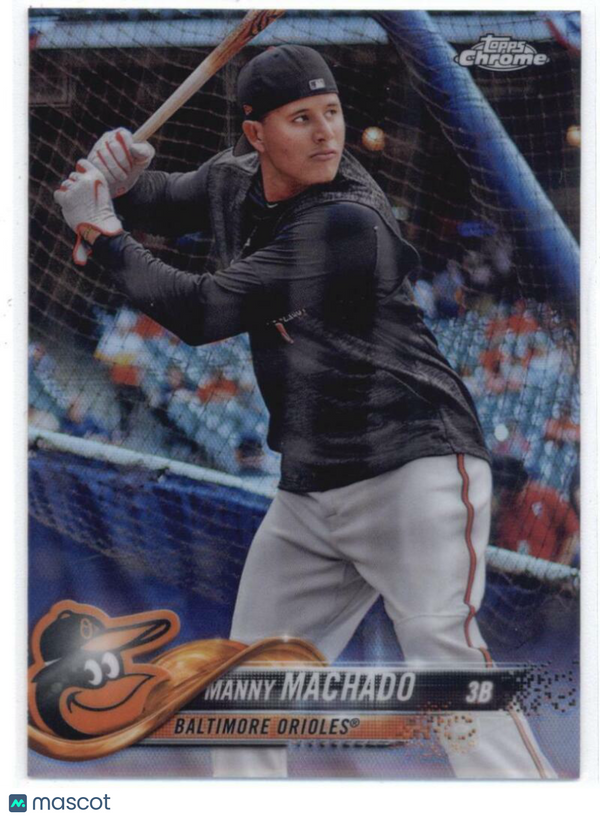 2018 Topps Chrome Variations Refractors #94 Manny Machado Baltimore Orioles (SP