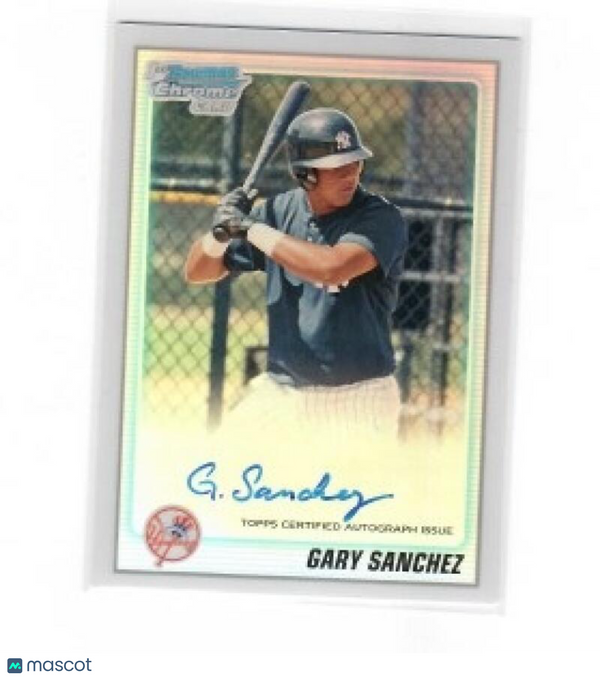 2010 Bowman Chrome Prospects Refractors #BCP207 Gary Sanchez Autograph New York