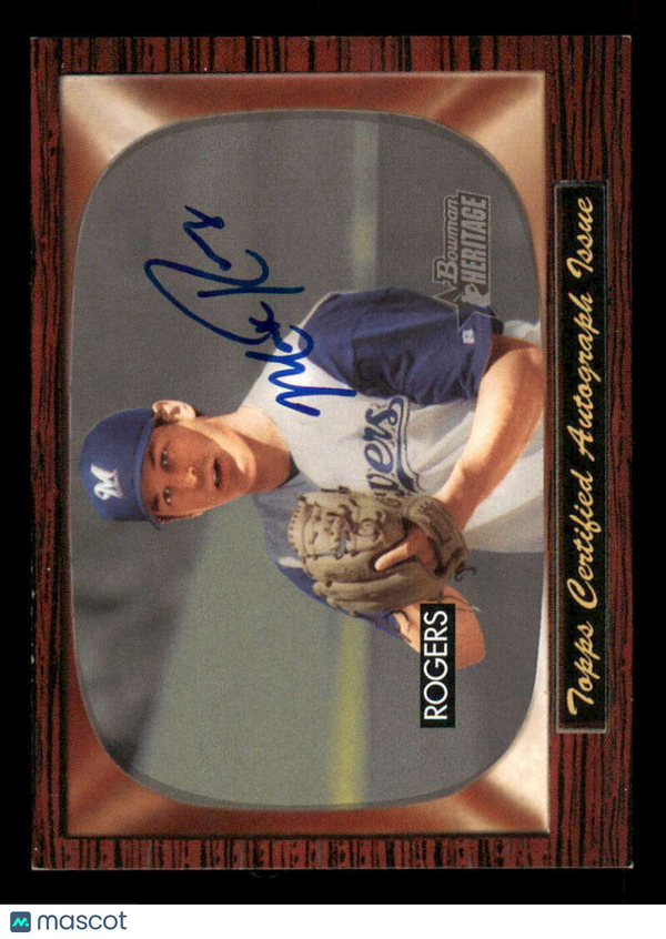 2004 Bowman Heritage Signs of Greatness #MR Mark Rogers Brewers NM-MT (Autograph