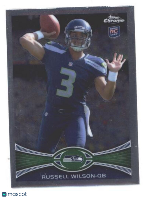 2012 Topps Chrome #40A Russell Wilson RC/stands in background - Seattl
