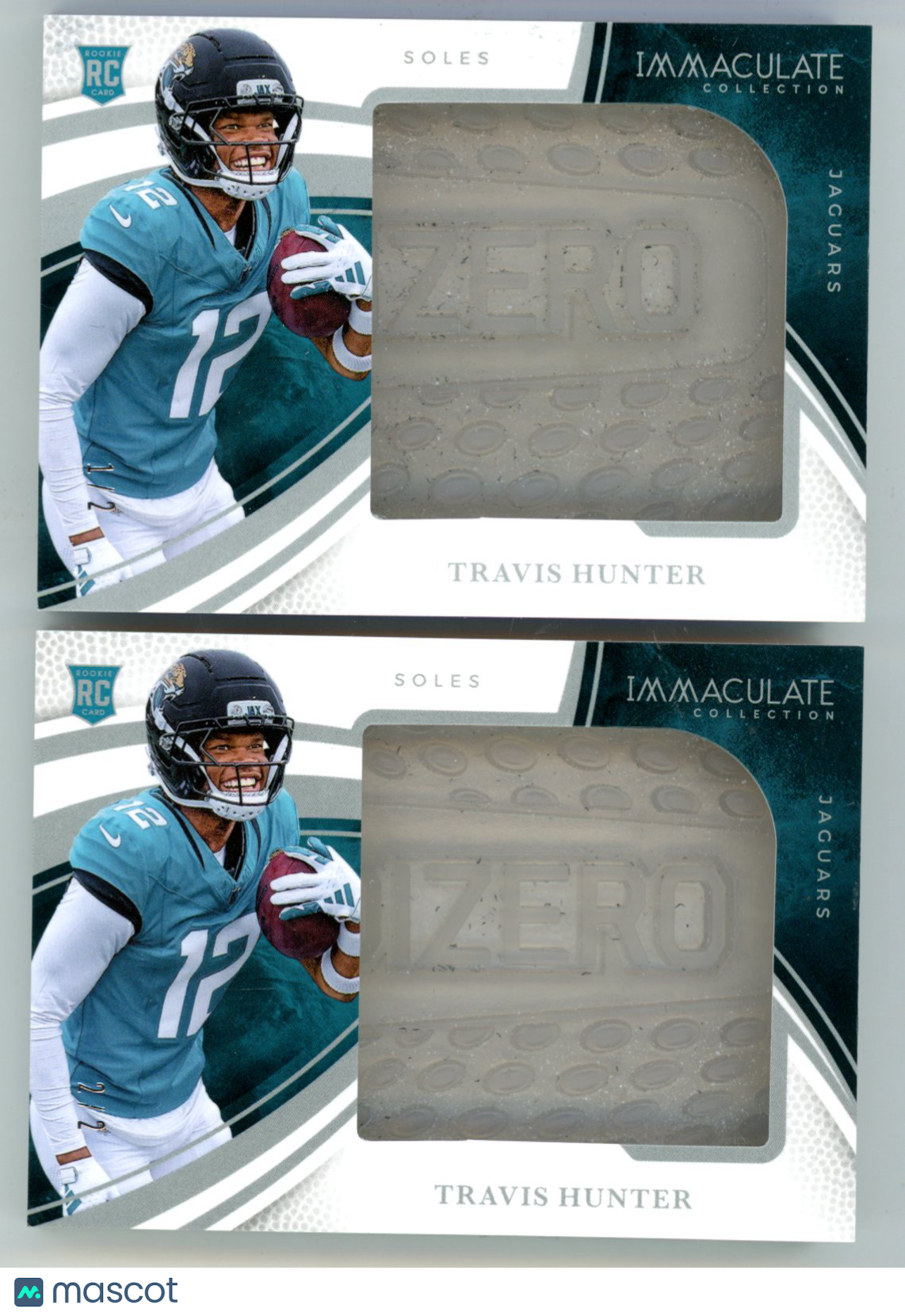 2025 Immaculate Collection Travis Hunter Soles RC Memorabilia SET Both 1/2 & 2/2