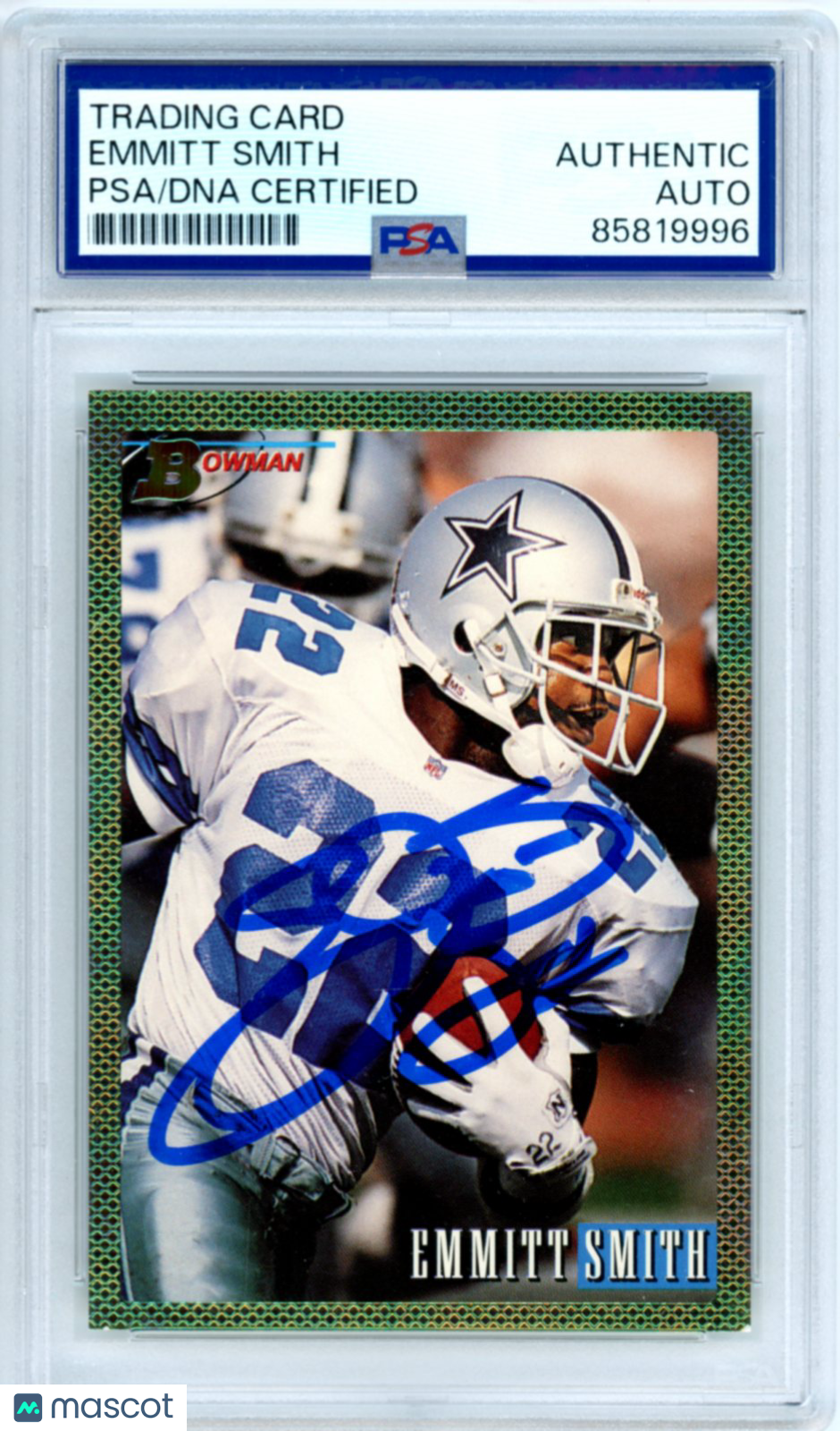 Emmitt Smith PSA DNA Auto Authentic Bowman #300 Topps