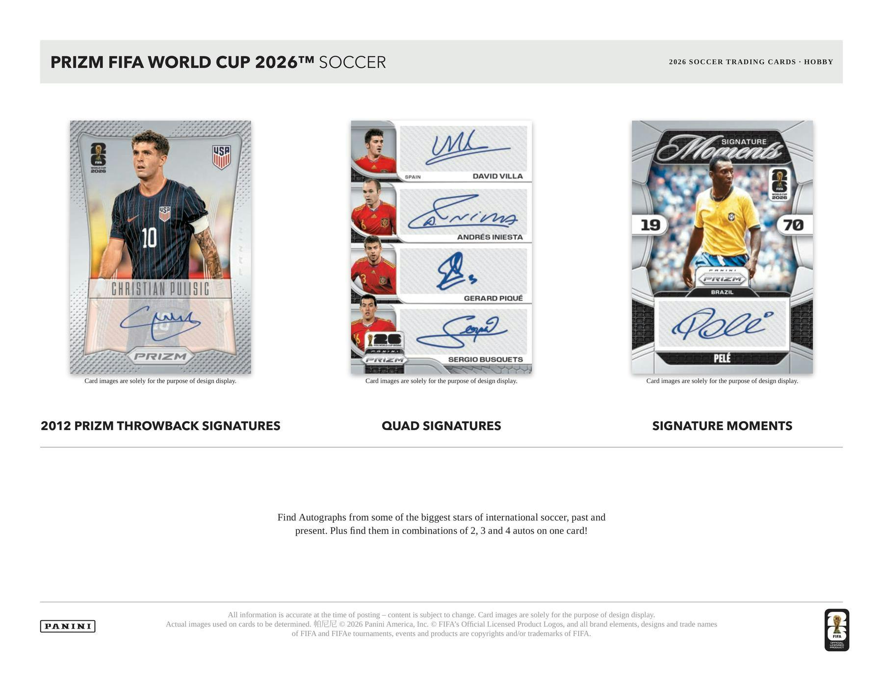 1 Packs of 2026 Panini Prizm FIFA World Cup Soccer Hobby - Soccer