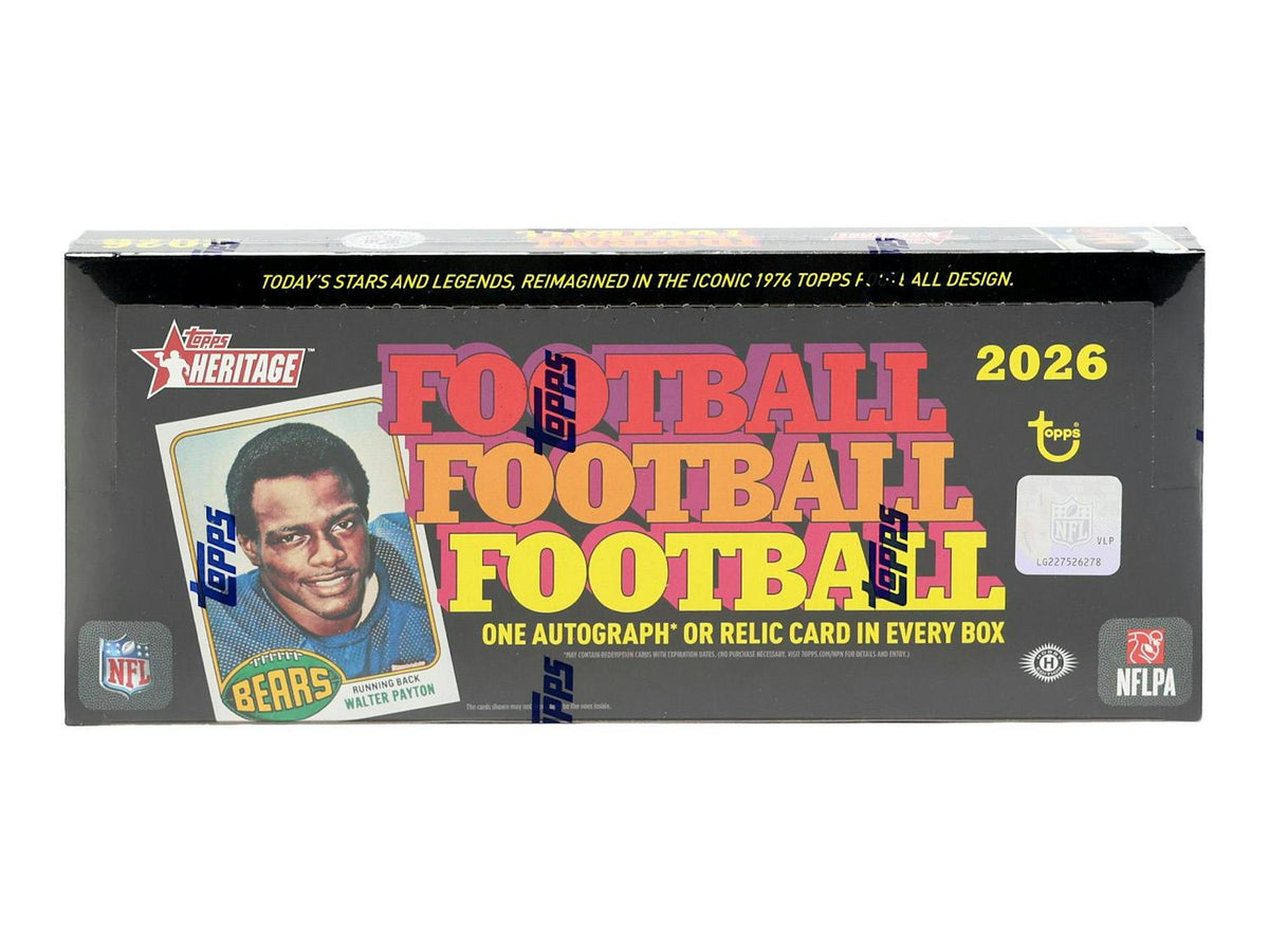 2026 Topps Heritage Football Hobby Box (1 Auto or 1 Relic)