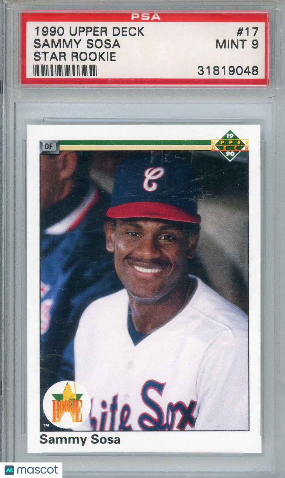 1990 Upper Deck Sammy Sosa Star Rookie #17 PSA 9 Chicago White Sox