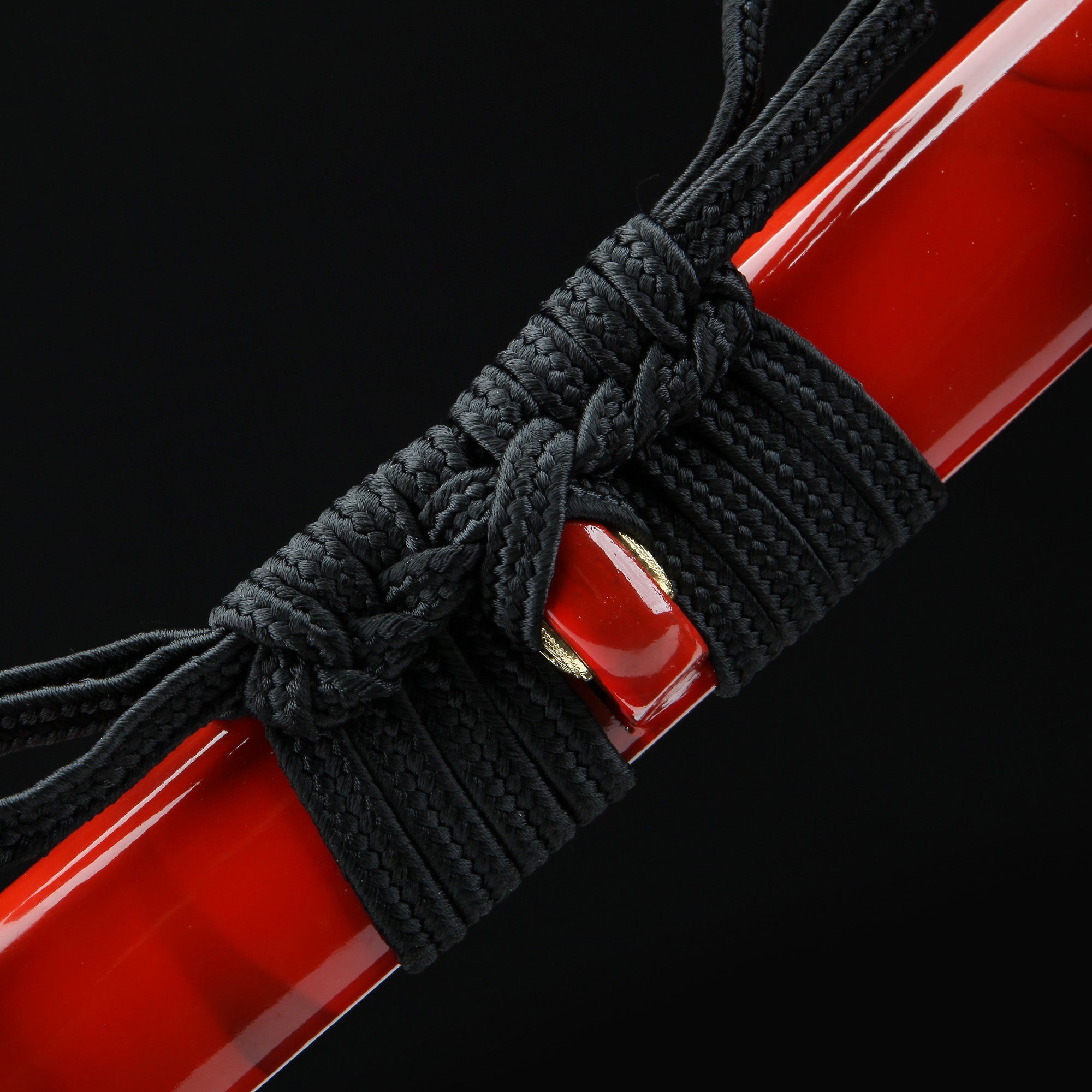 Handmade Japanese Katana Sword T10 Carbon Steel With Red Scabbard