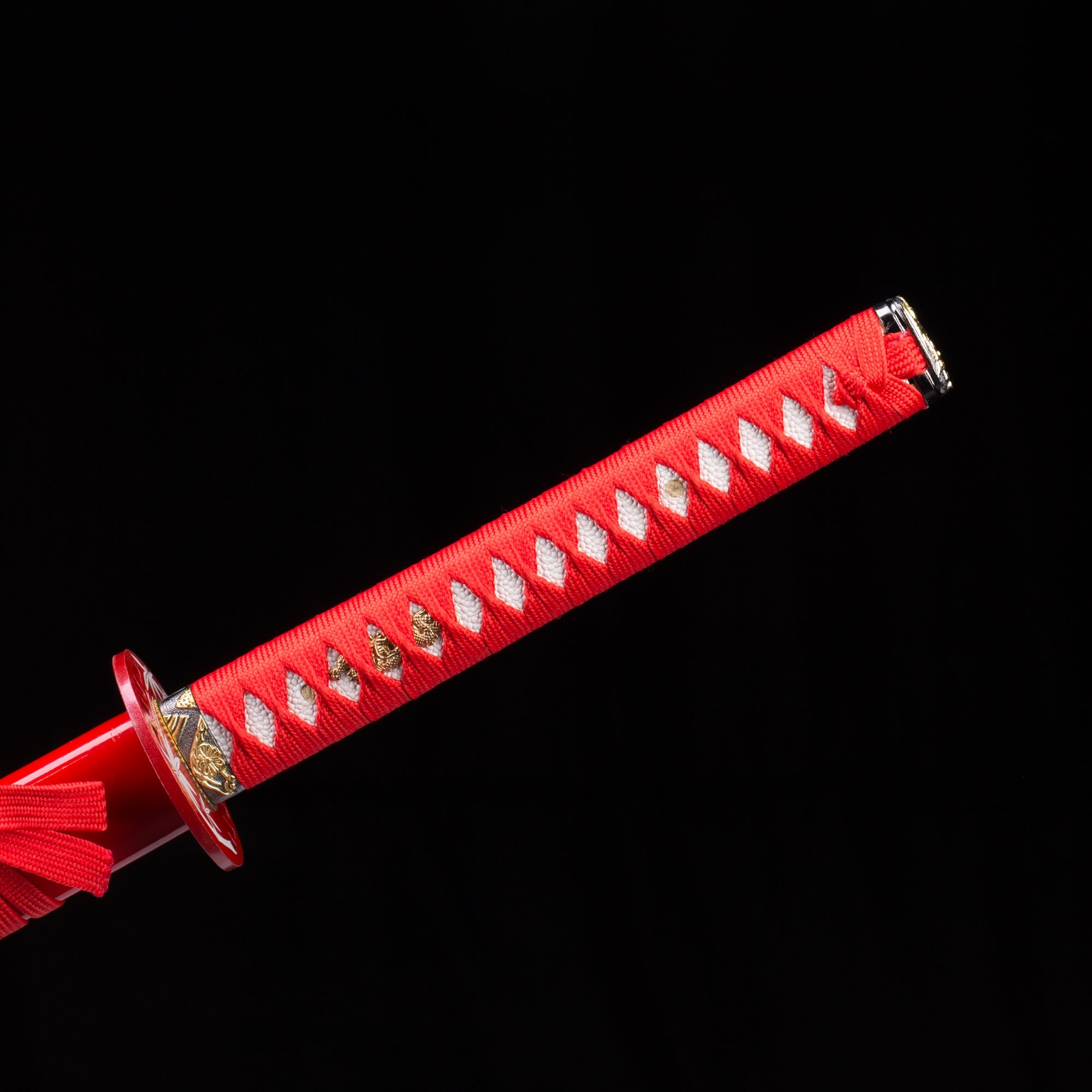 Handmade Japanese Katana Sword 1045 Carbon Steel With Red Scabbard