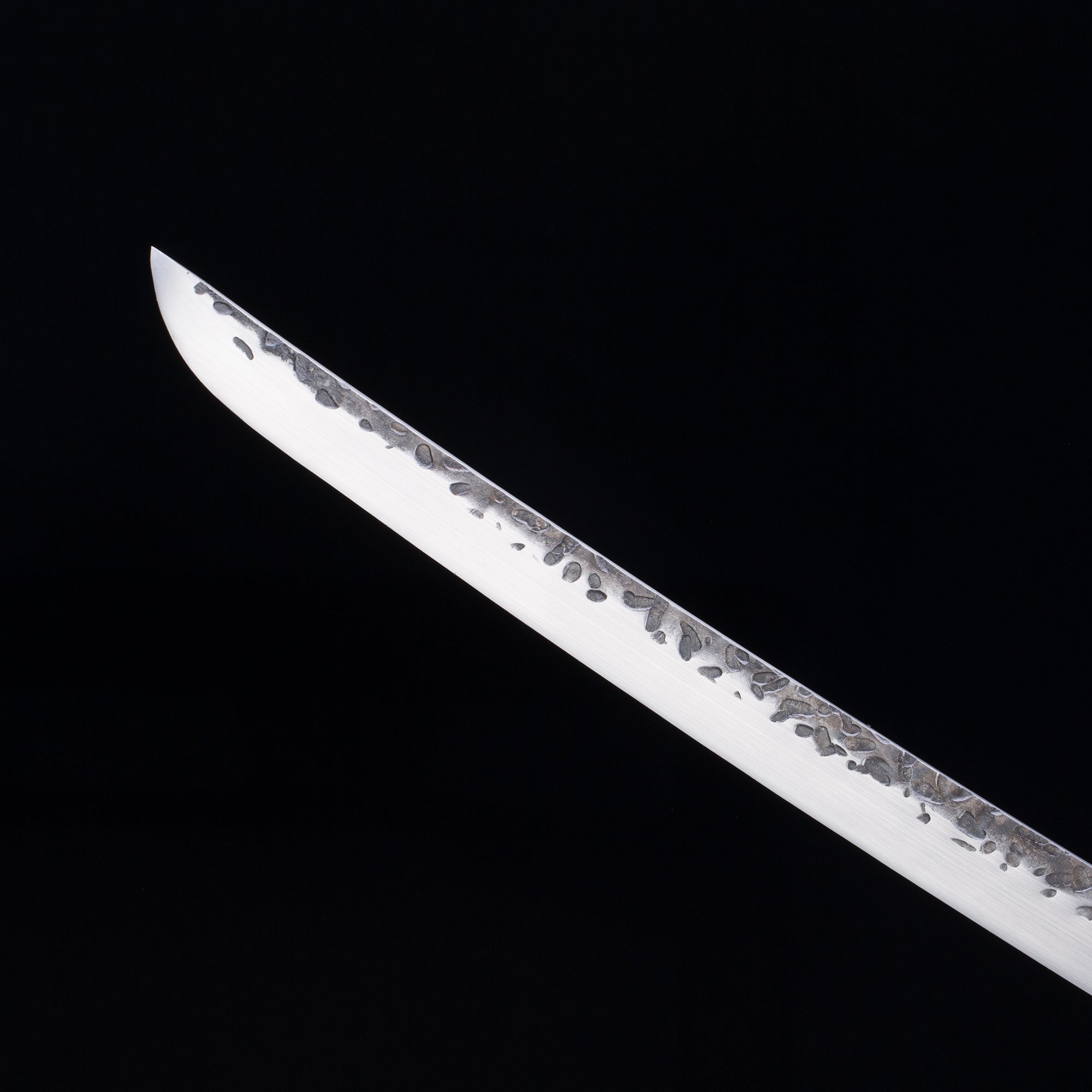 Handmade Real Japanese Katana Sword With Black Scabbard Blue Handle