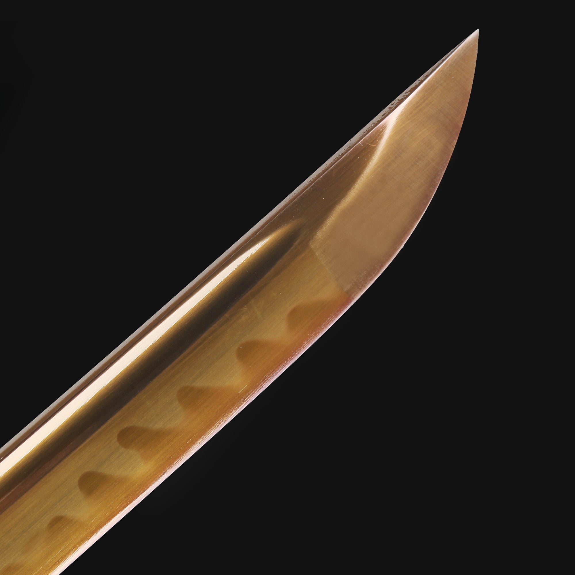 Handmade Japanese Katana T10 Carbon Steel With Rose Gold Blade