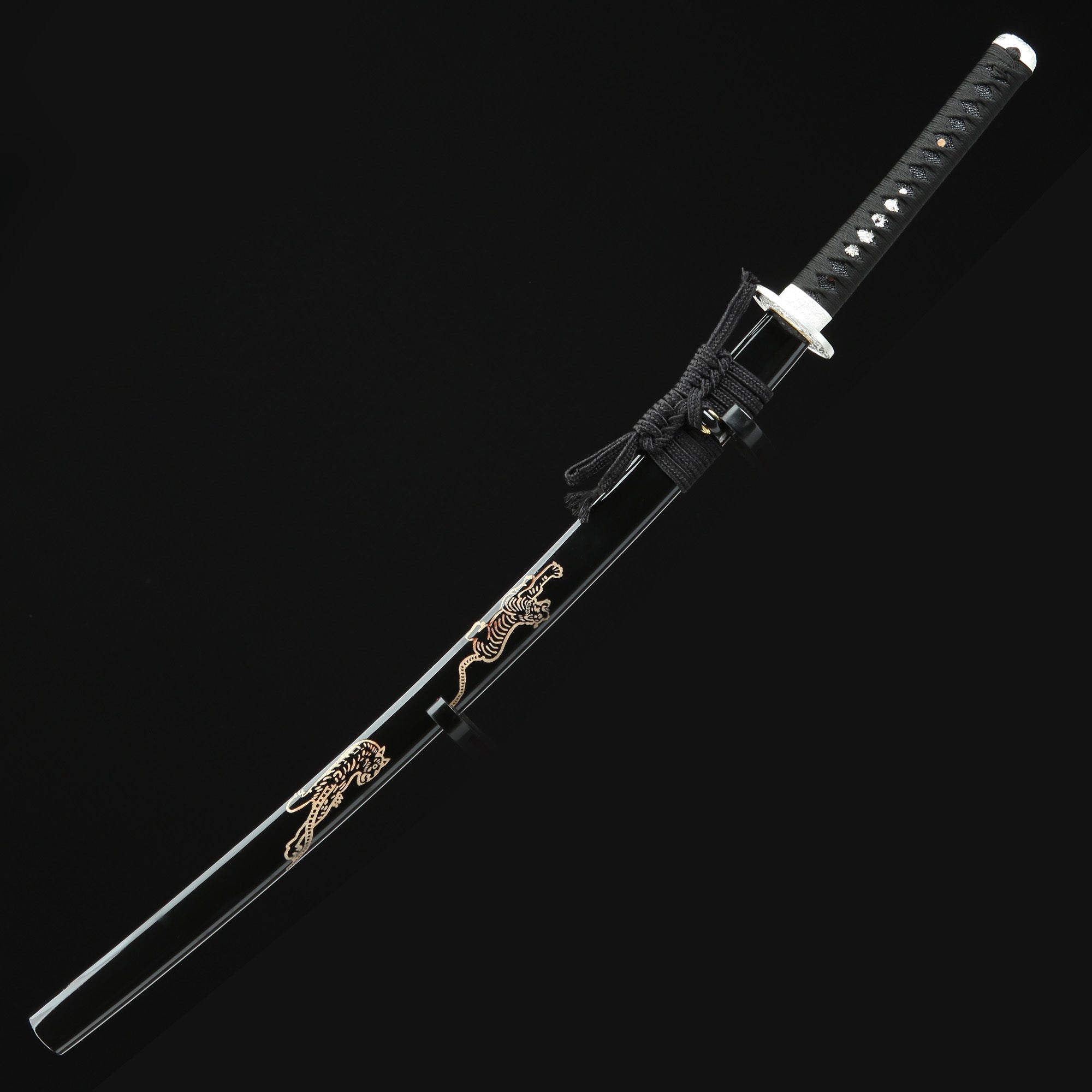 Handmade Japanese Katana T10 Carbon Steel With Rose Gold Blade