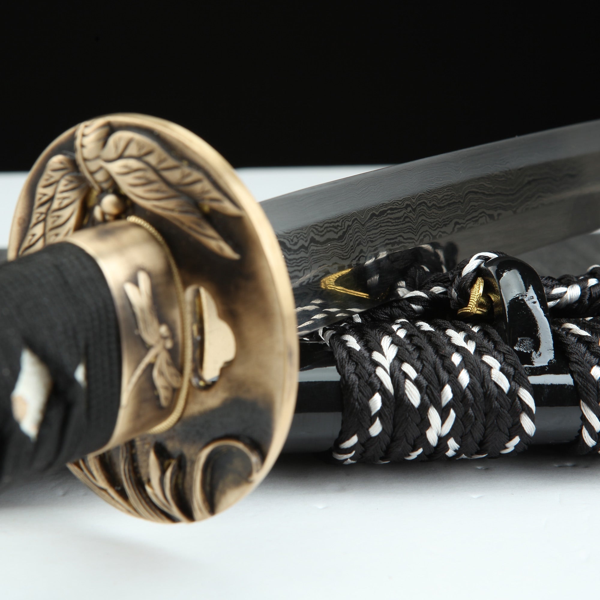 Handmade Real Japanese Katana Sword Damascus Steel Full Tang