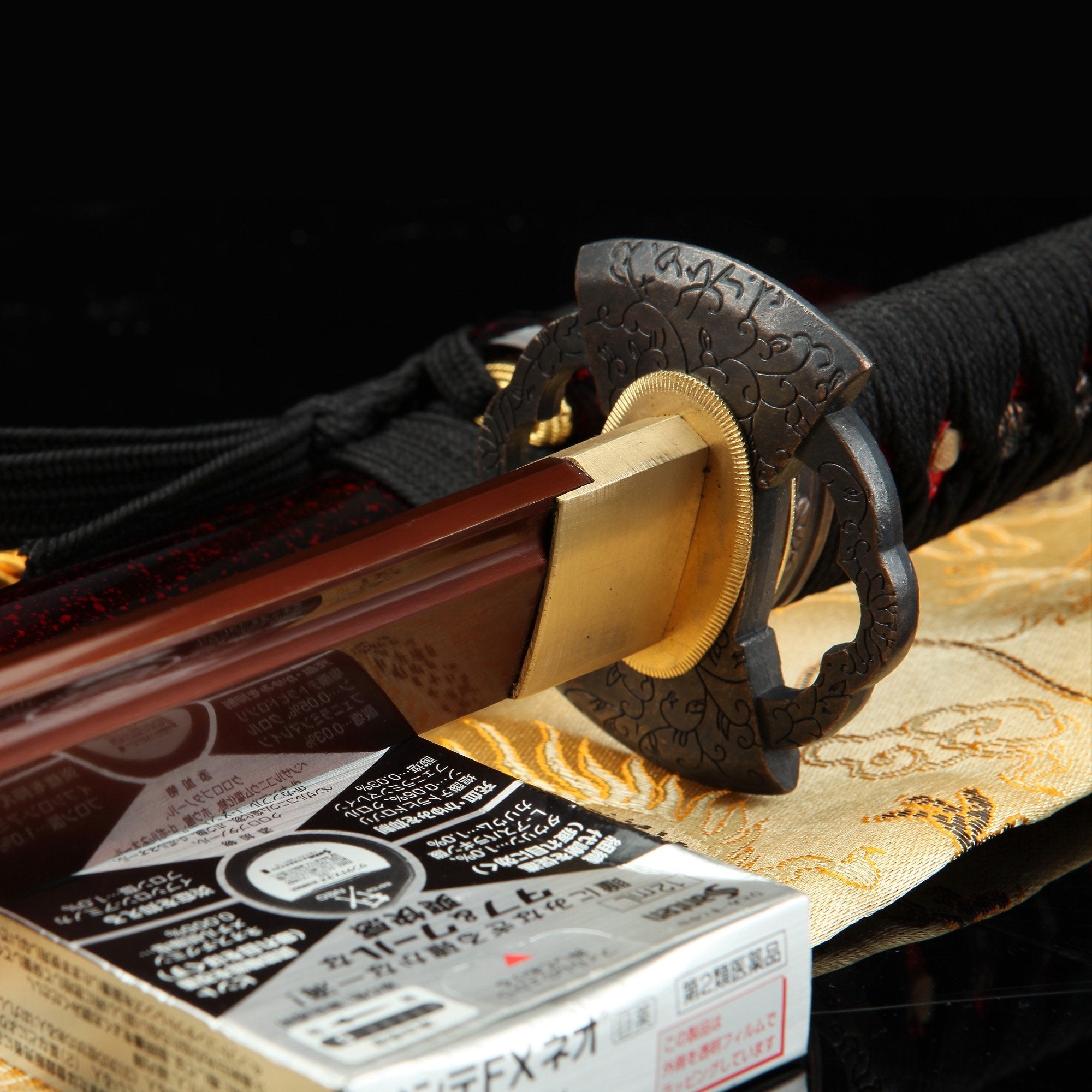 Handmade Japanese Samurai Sword 1060 Carbon Steel With Red Blade