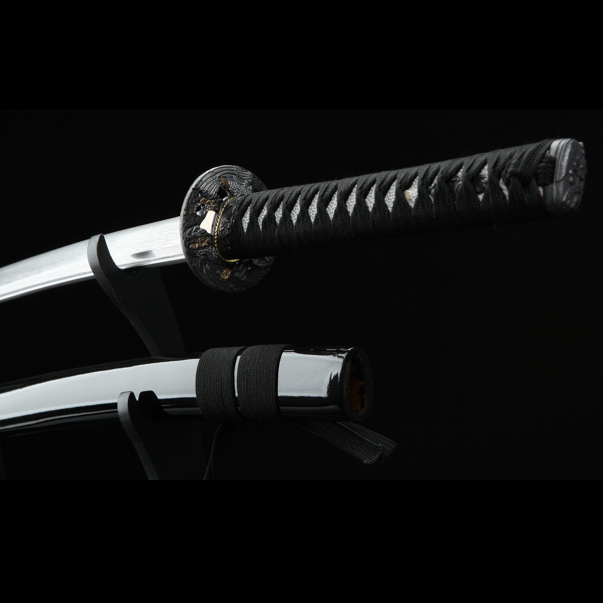 Handmade Japanese Samurai Sword Damascus Steel Full Tang