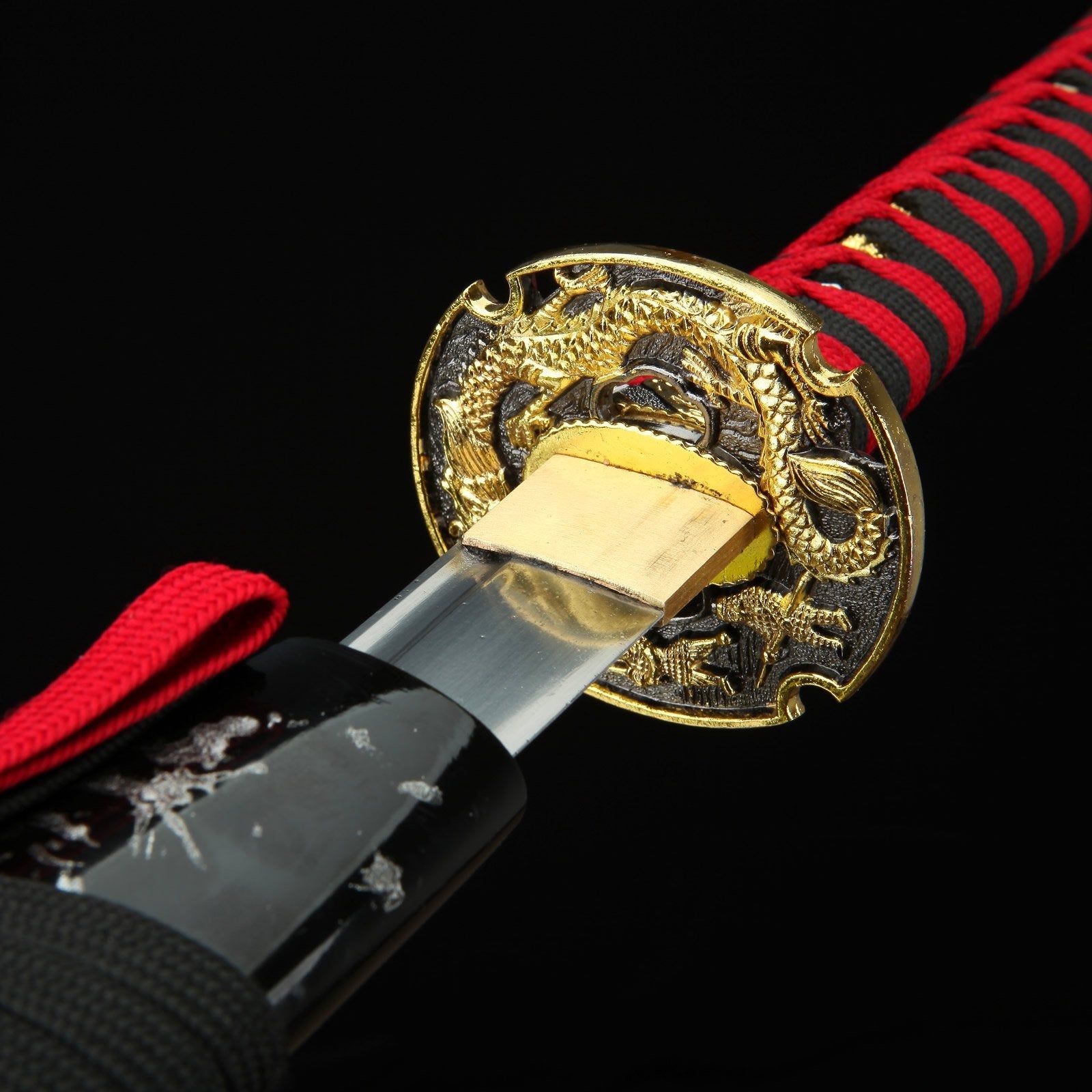 Handmade Japanese Katana Sword Extra Long With Red Handle