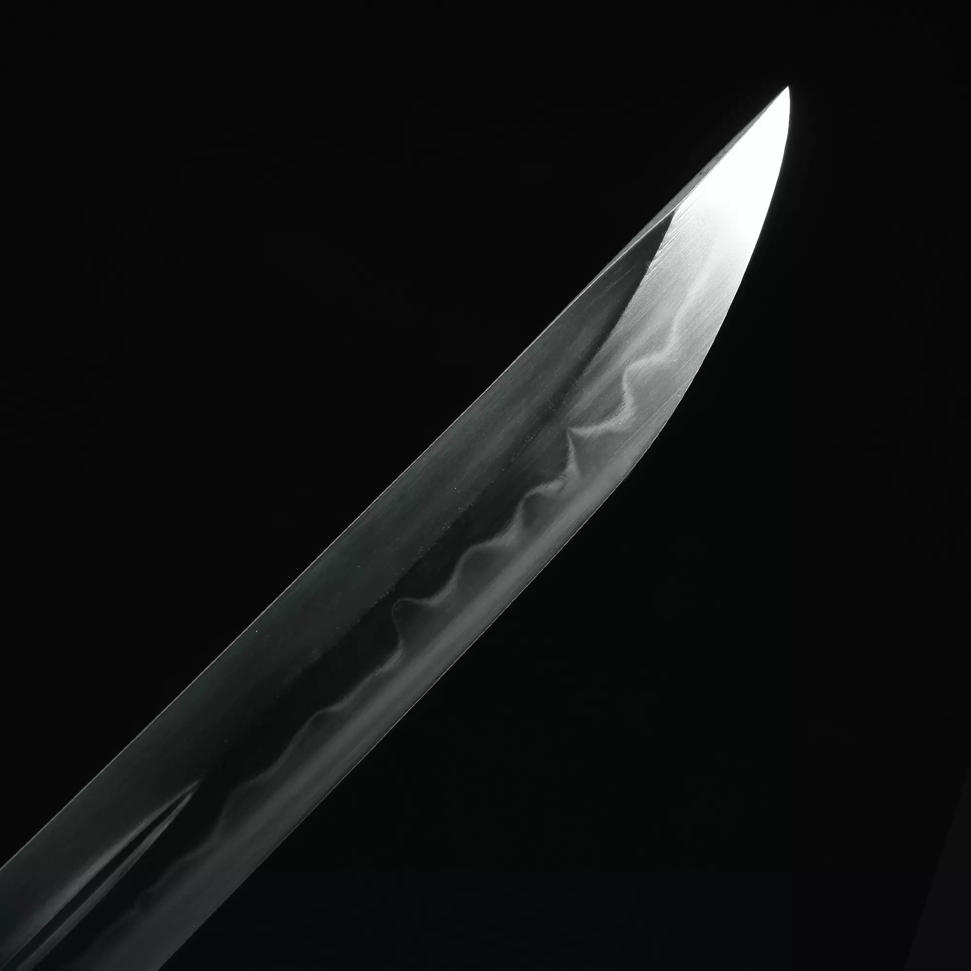 Handmade Japanese Katana Sword T10 Folded Clay Tempered Steel Full Tang