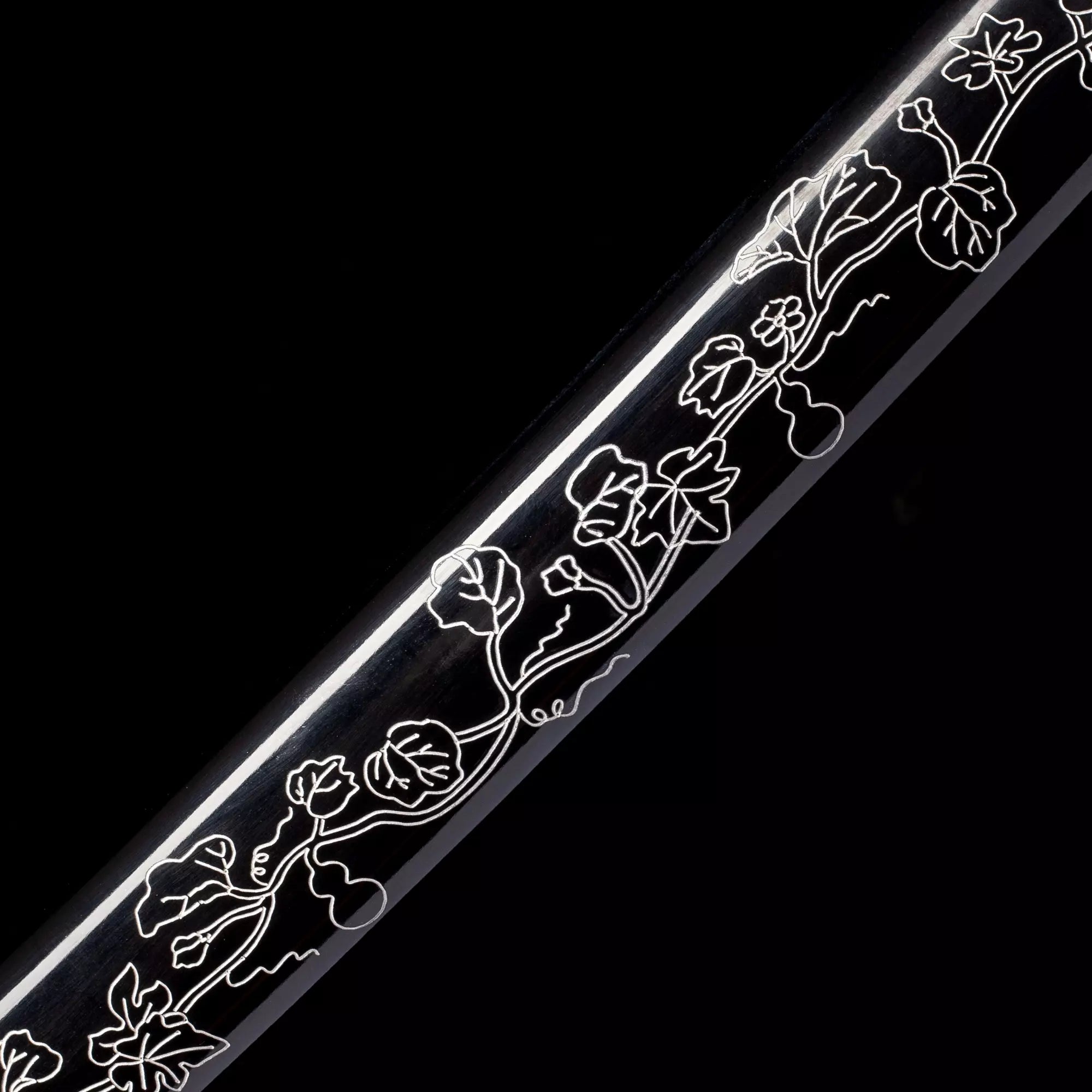 Handmade Japanese Katana Sword Full Tang With Black Scabbard
