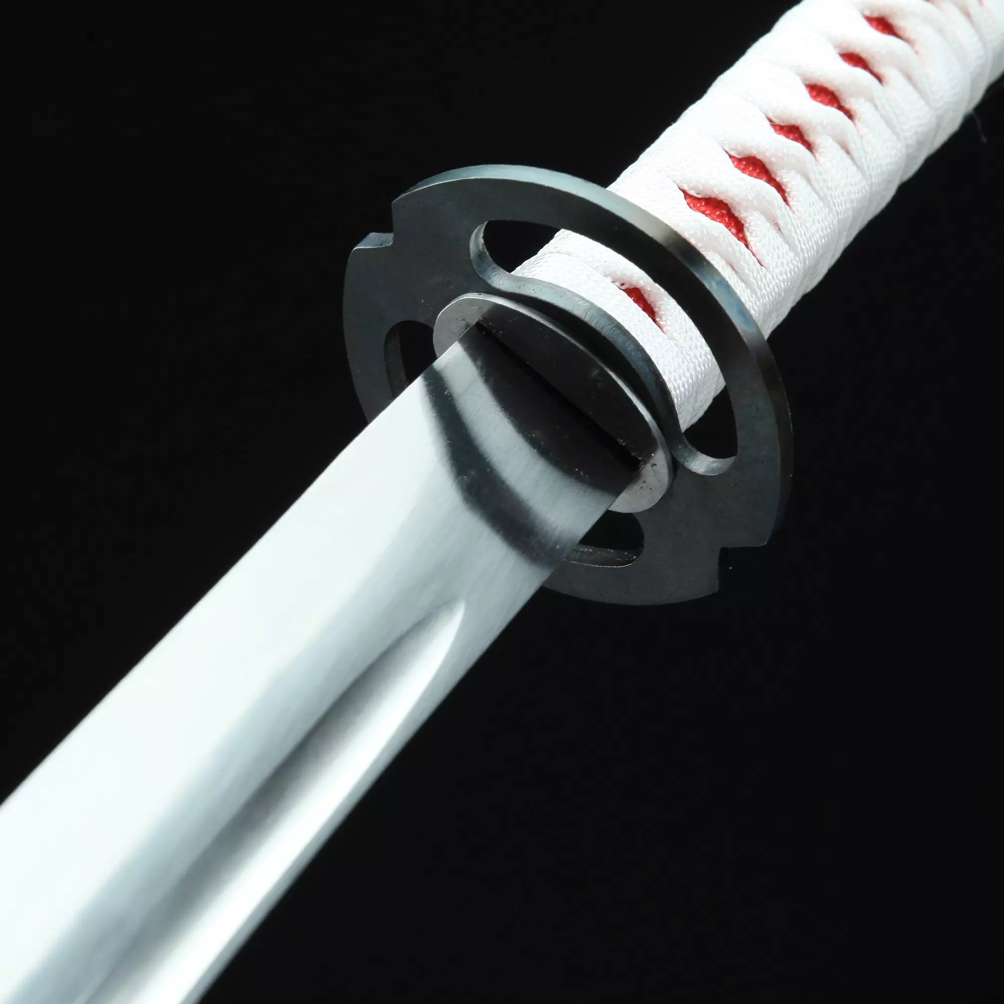 Handmade Japanese Katana Sword 1095 Carbon Steel With White Scabbard