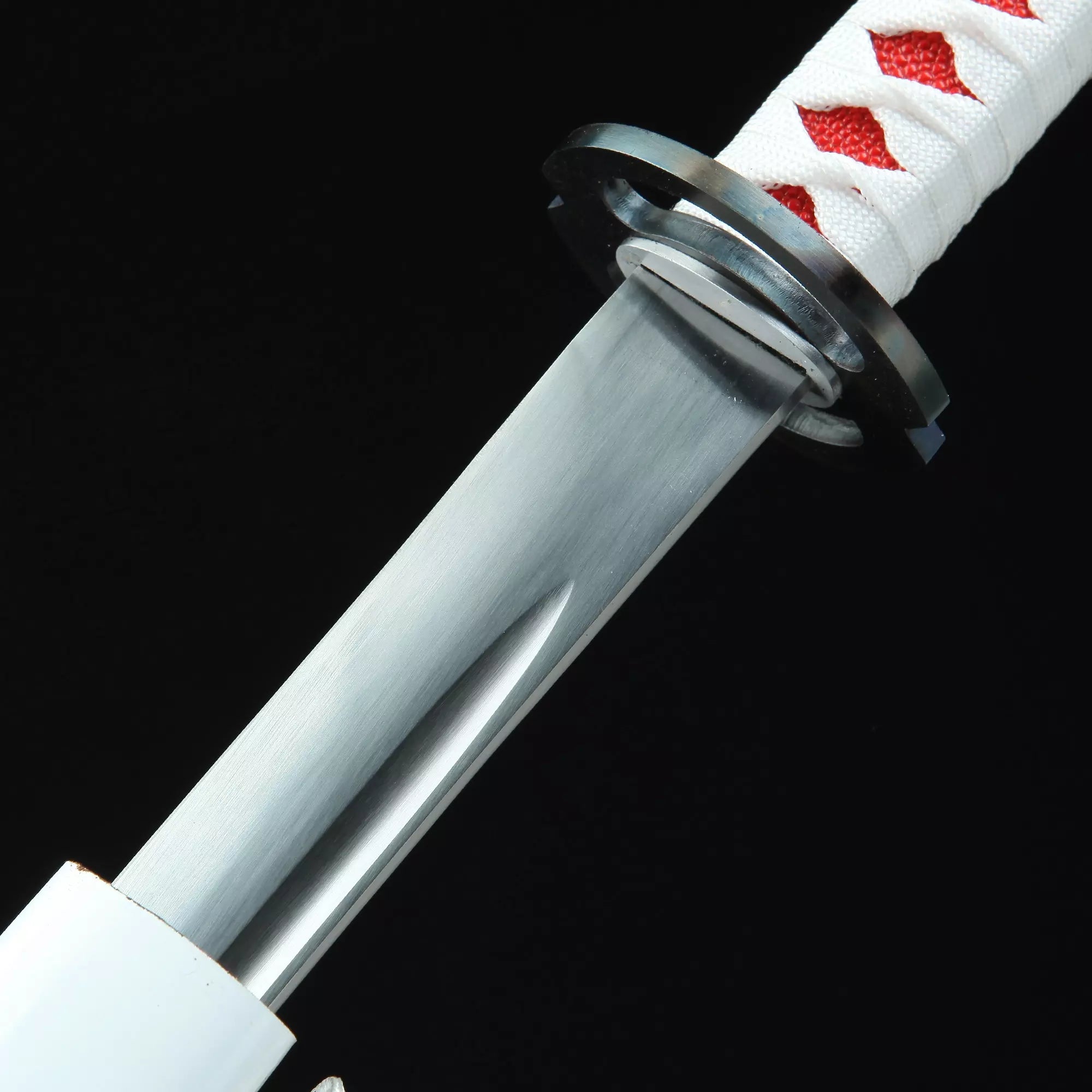 Handmade Japanese Katana Sword 1095 Carbon Steel With White Scabbard