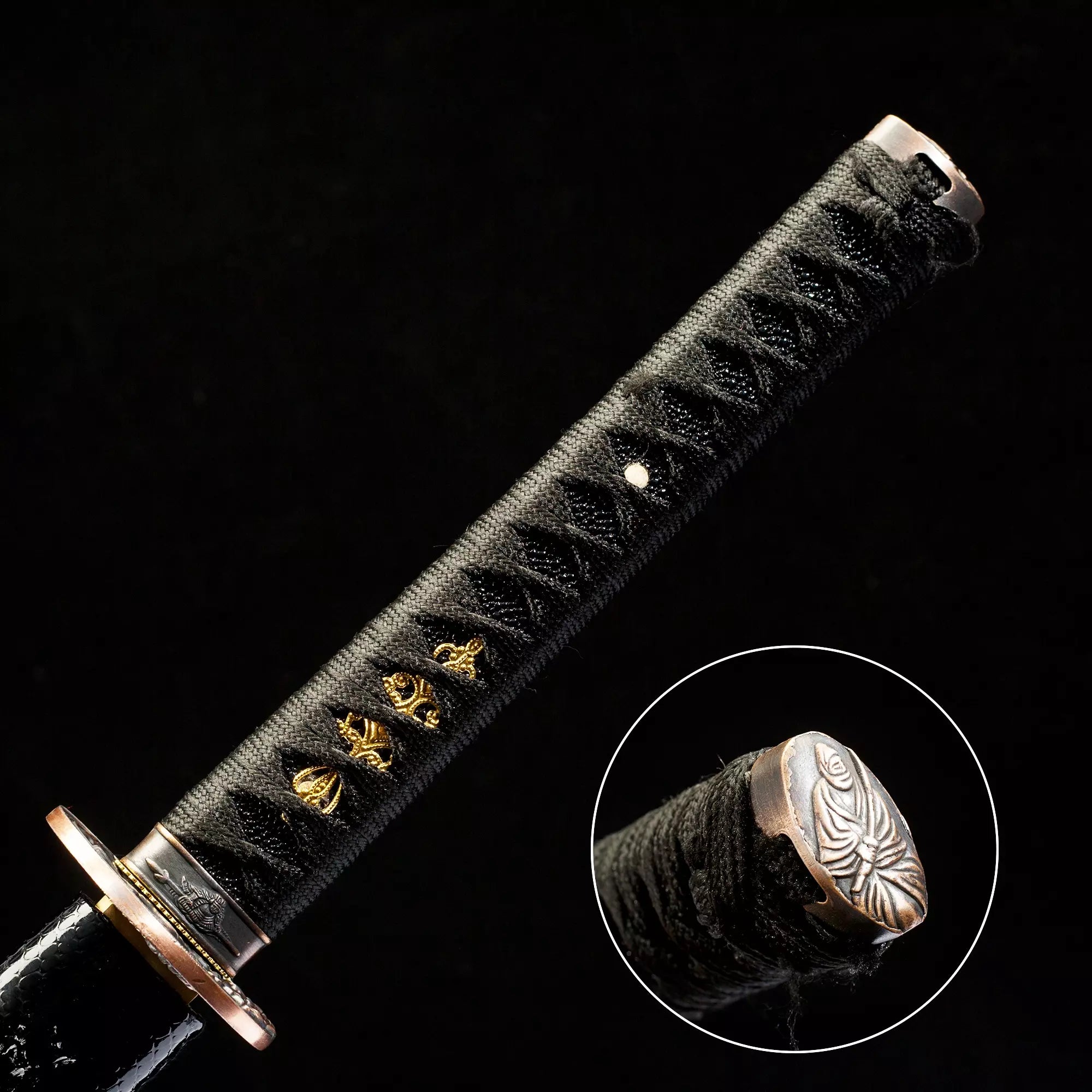 Handmade Japanese Katana Sword Full Tang With Tiger Tsuba