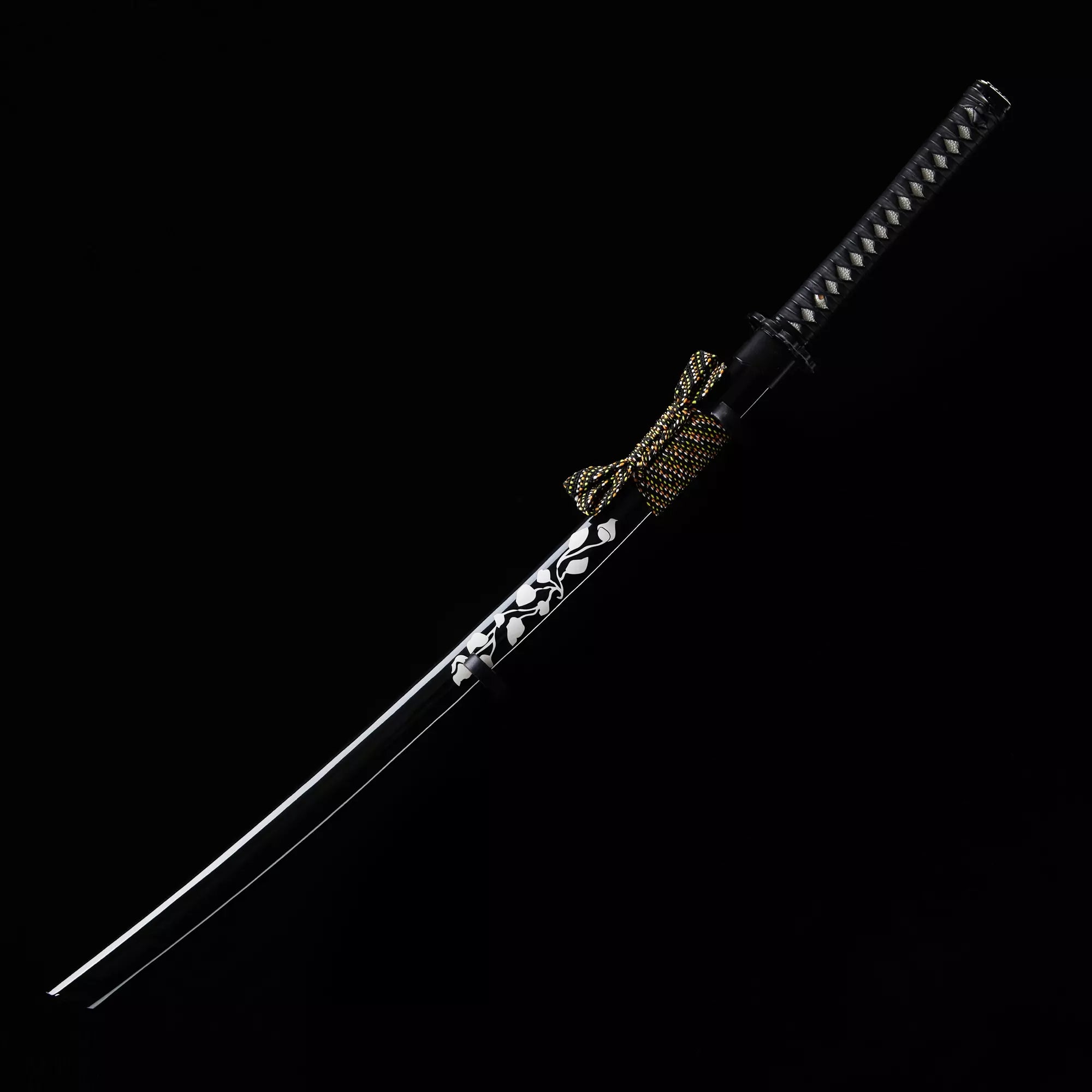 Handmade Japanese Katana Sword High Manganese Steel Full Tang With Blue Blade