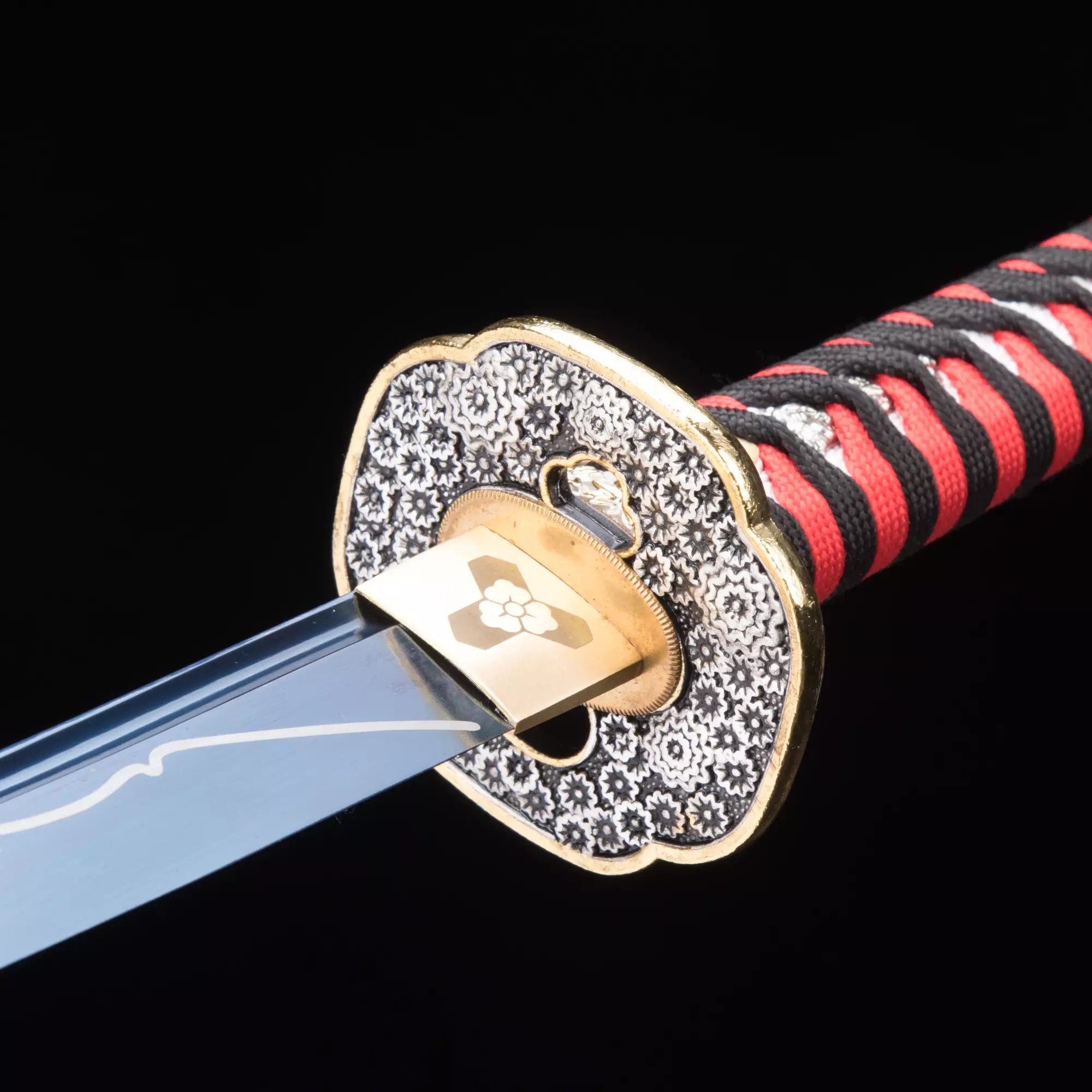 Handmade Japanese Katana Sword High Manganese Steel With Blue Blade