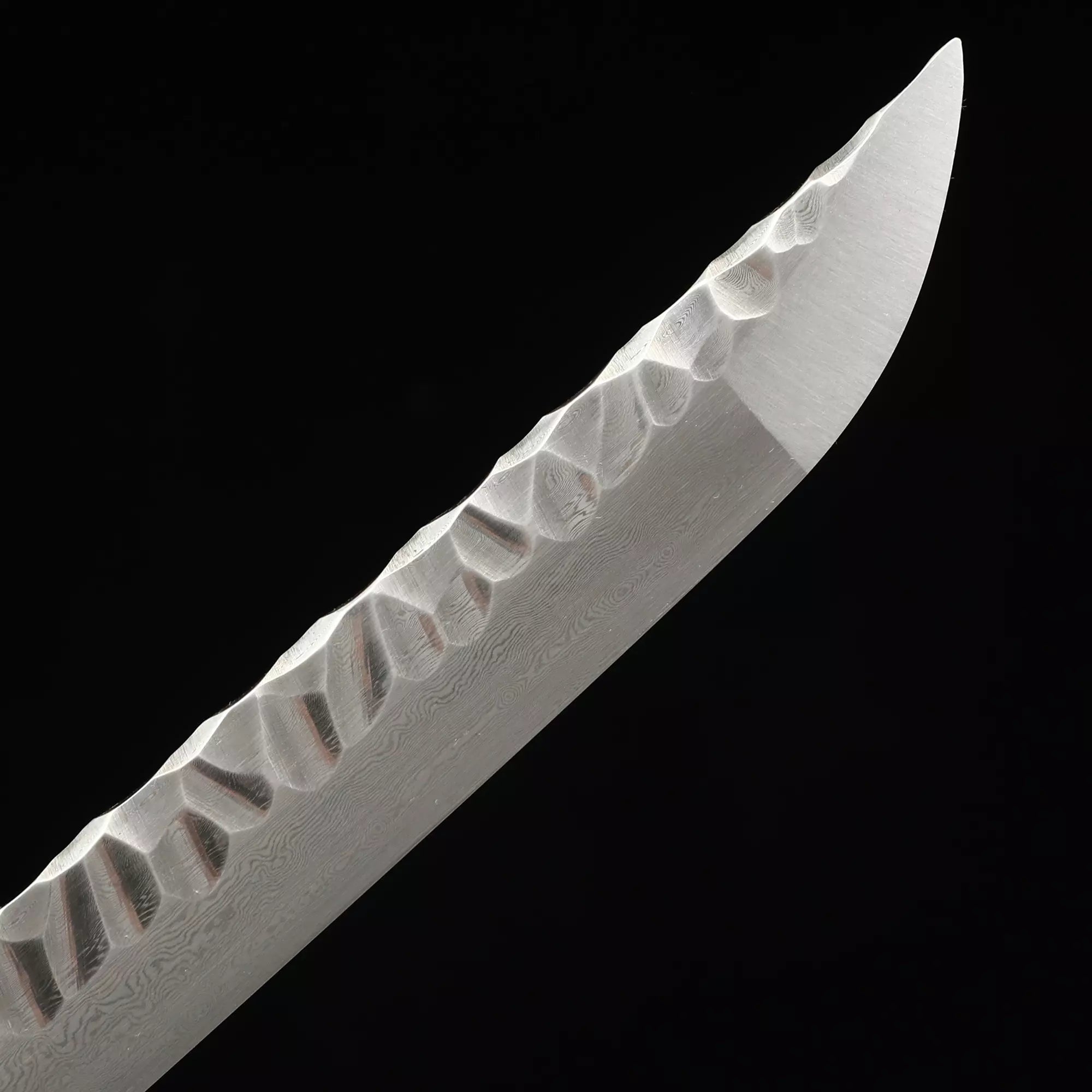 Handmade Real Japanese Samurai Sword With Black Scabbard