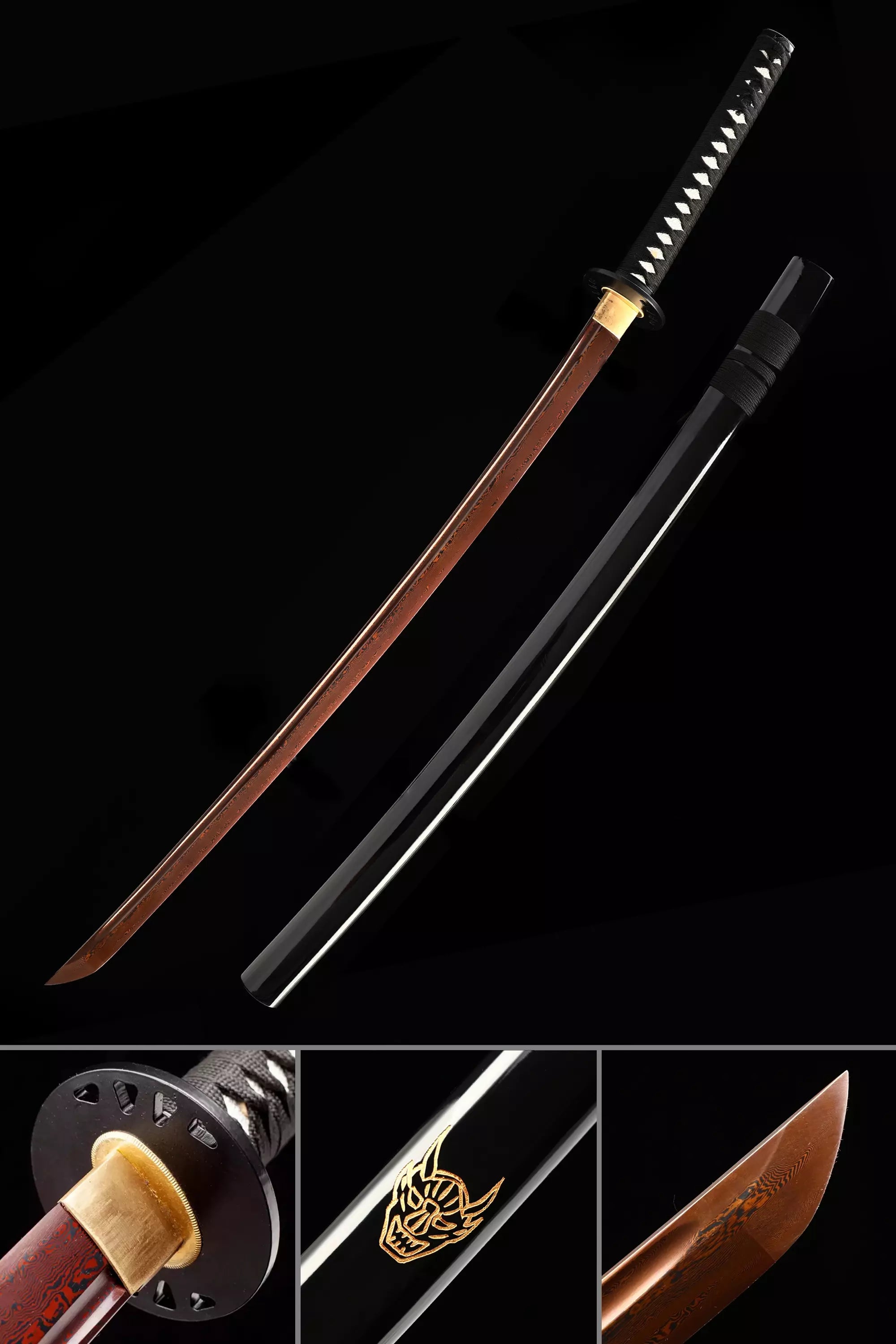 Handmade Hattori Hanzo Kill Bill Beatrix Kiddo's Katana Sword With Red Blade