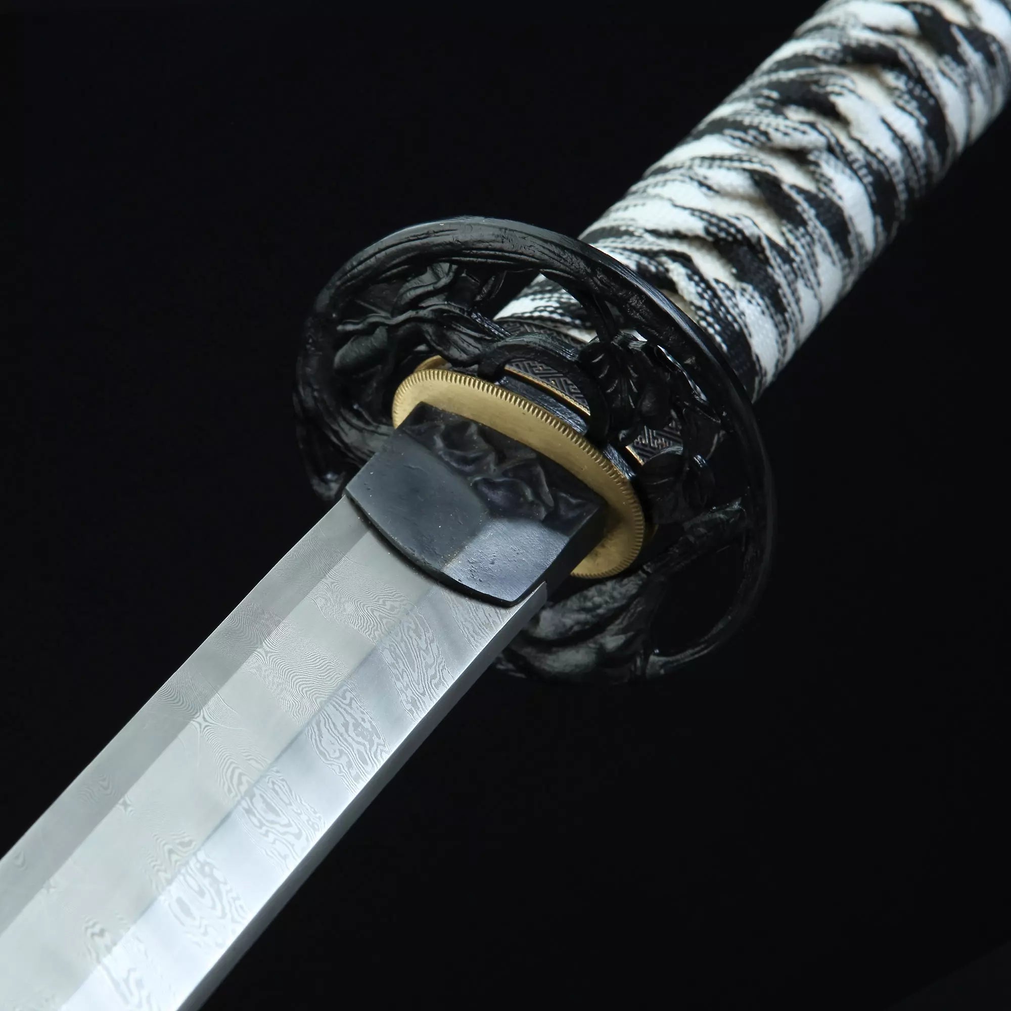 Handmade Japanese Katana Sword Damascus Steel Full Tang