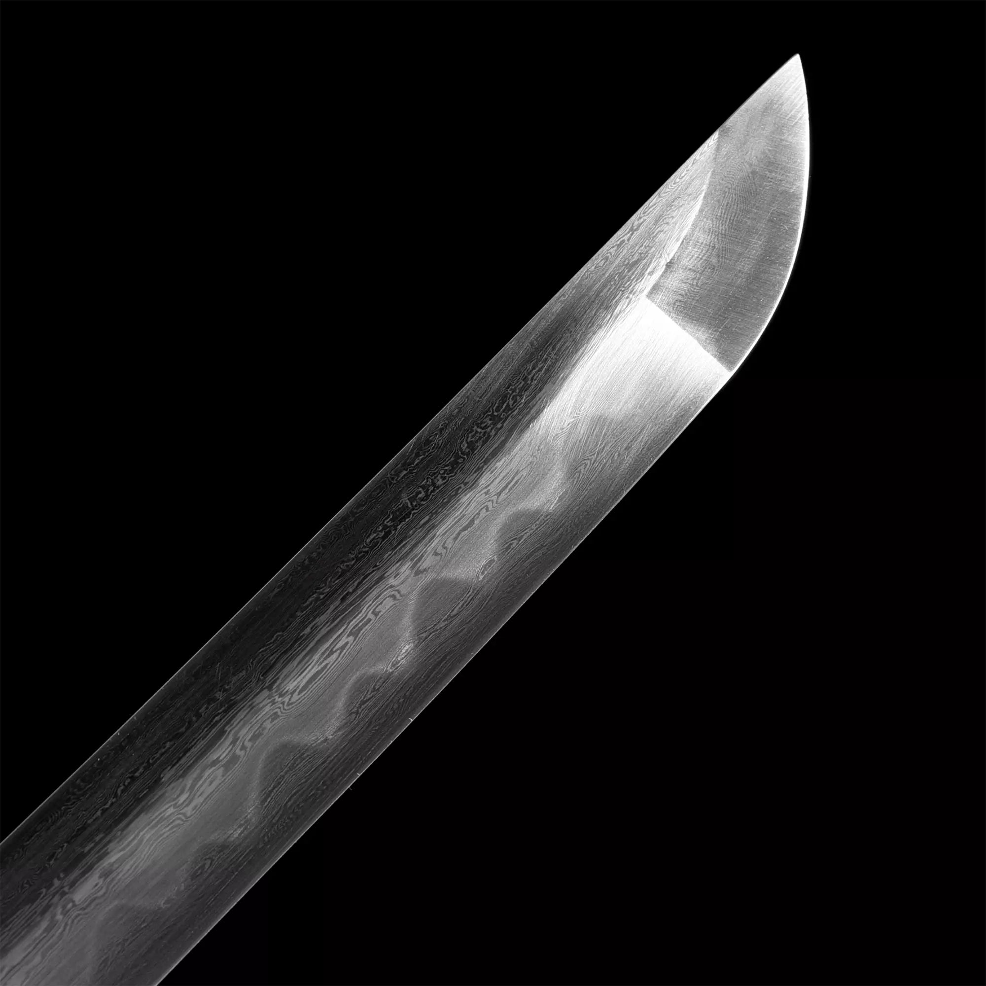 Handmade Japanese Katana Sword Damascus Steel Real Hamon