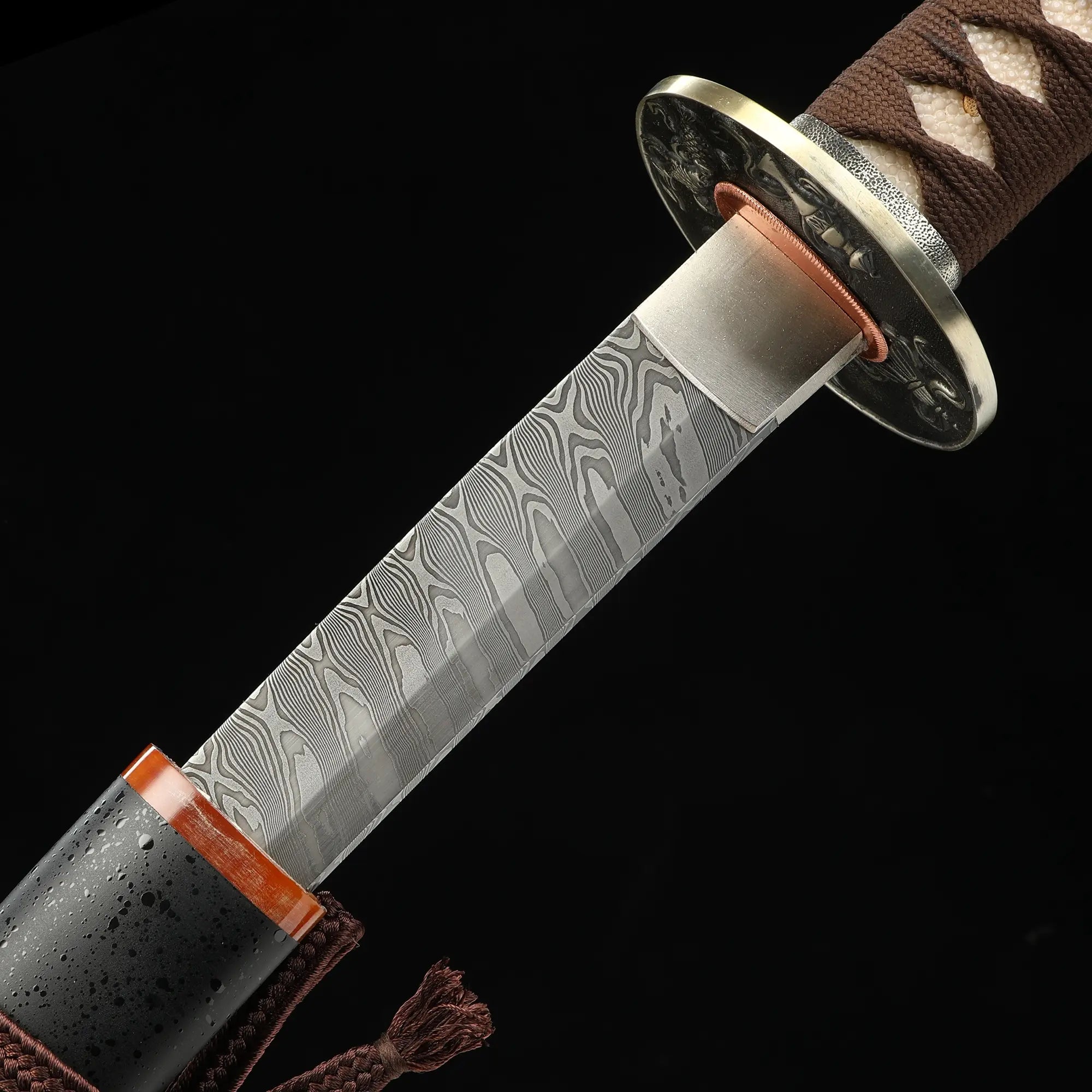 High-performance Japanese Katana Sword With Folded Melaleuca Steel Blade