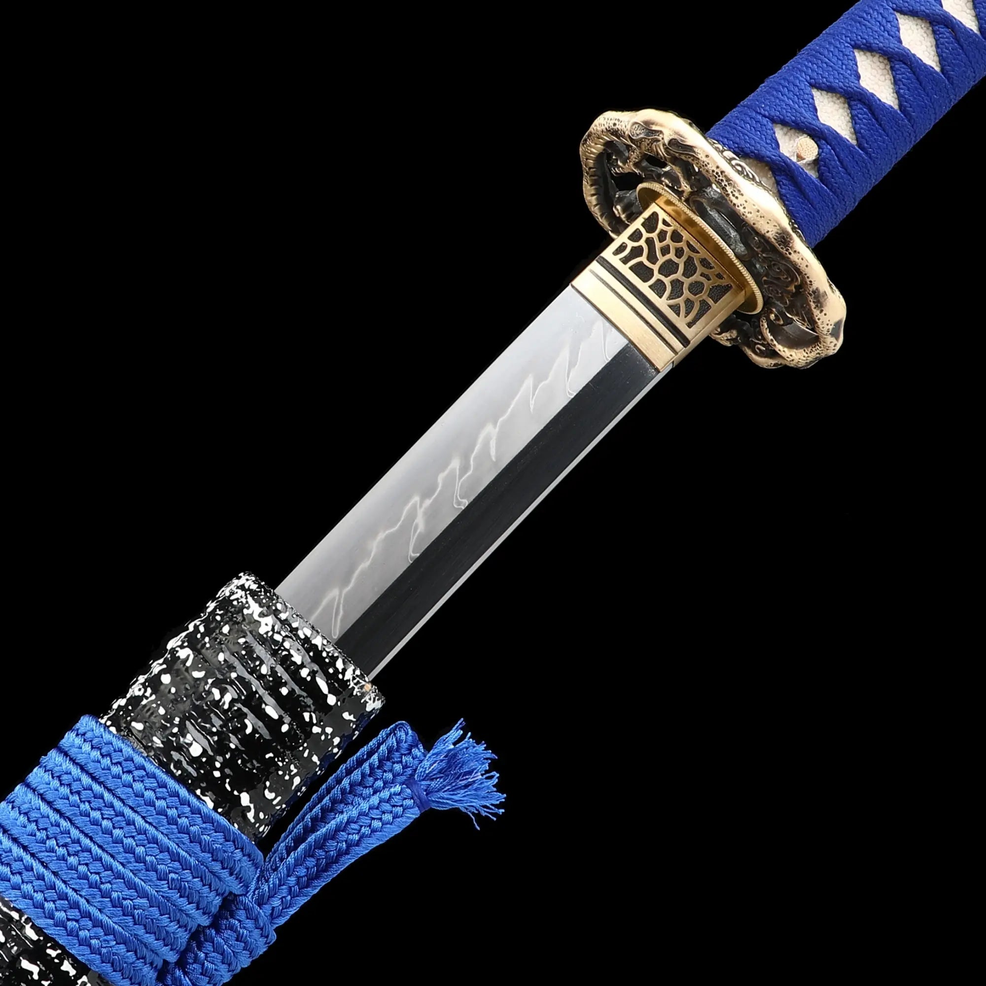 Handmade Japanese Full Tang Sword T10 Carbon Steel With Hamon Blade