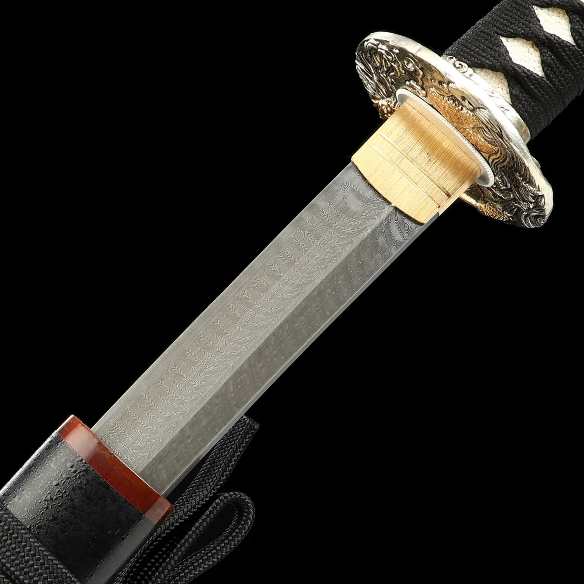 High-performance Full Tang Japanese Katana Sword With Damascus Steel Blade