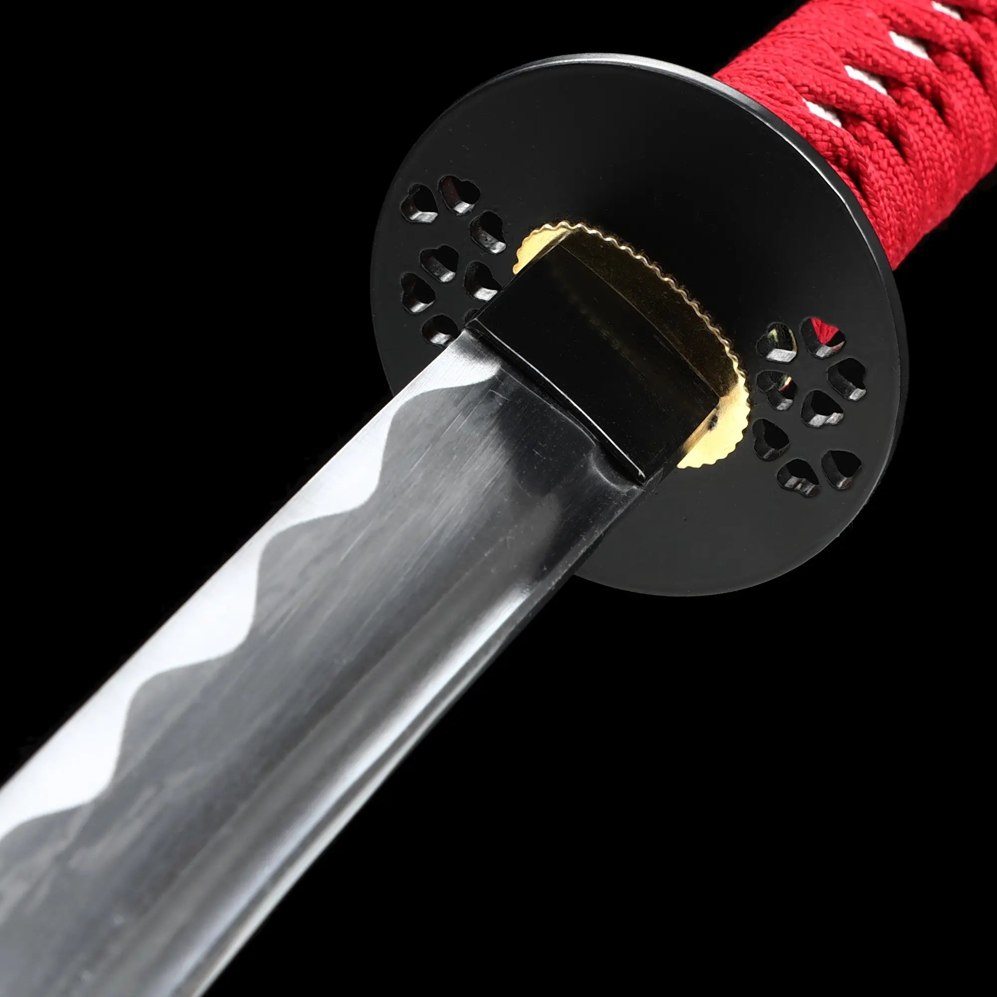 Handmade Full Tang Katana Sword 1060 Carbon Steel With Red Handle