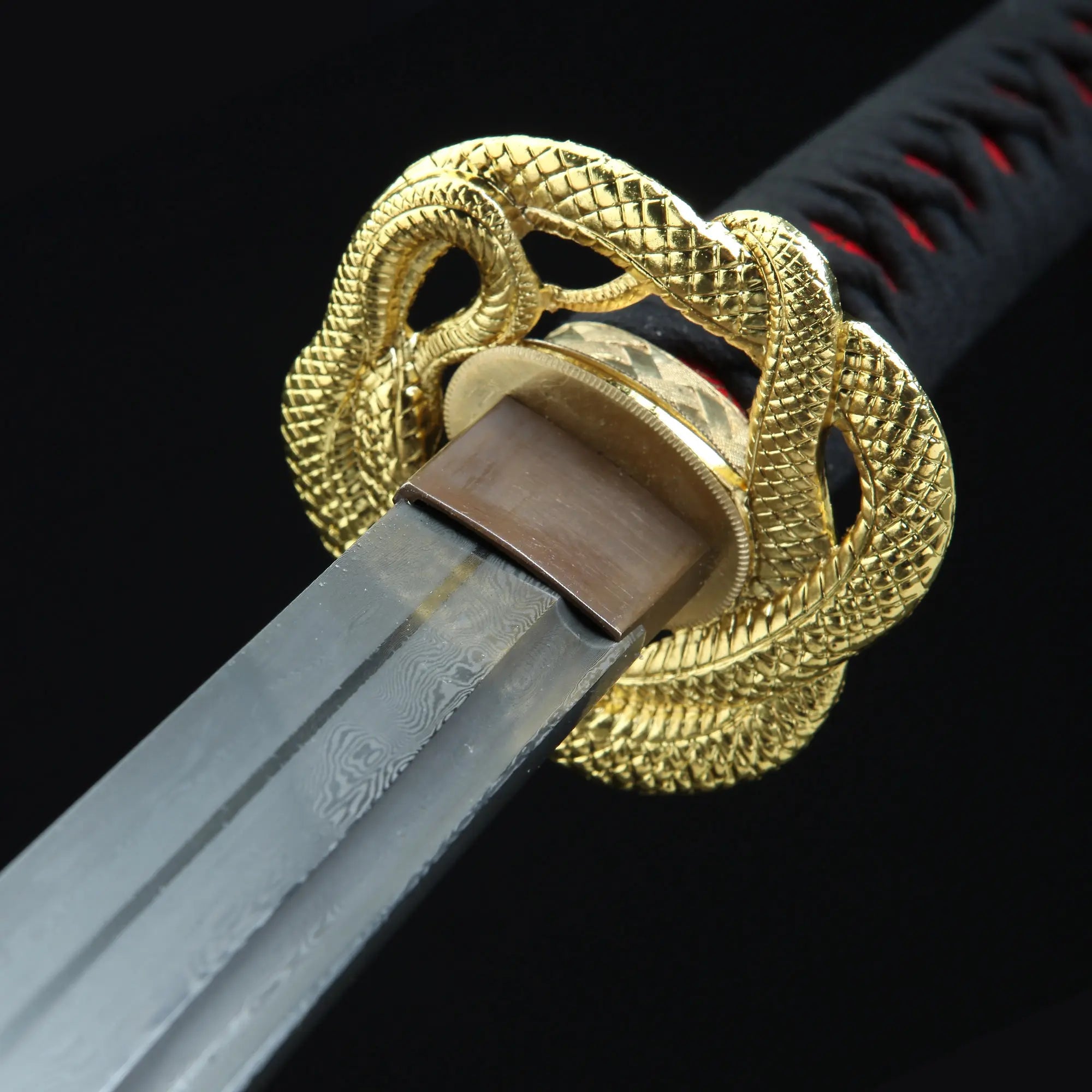 Handcrafted Full Tang Katana Sword Damascus Steel With Black Scabbard