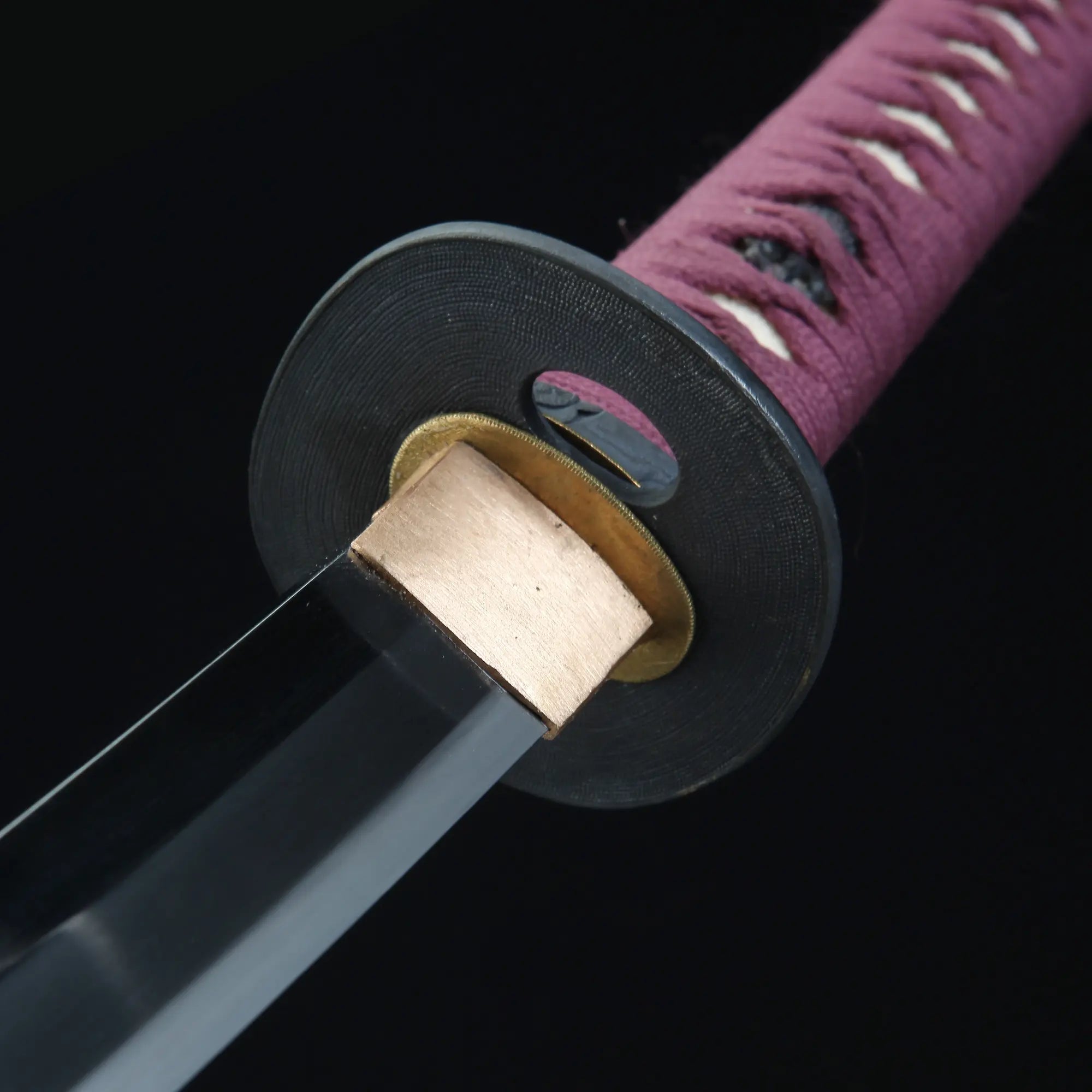 High-performance Handcrafted Katana Sword Tamahagane Steel With Purple Crod Handle