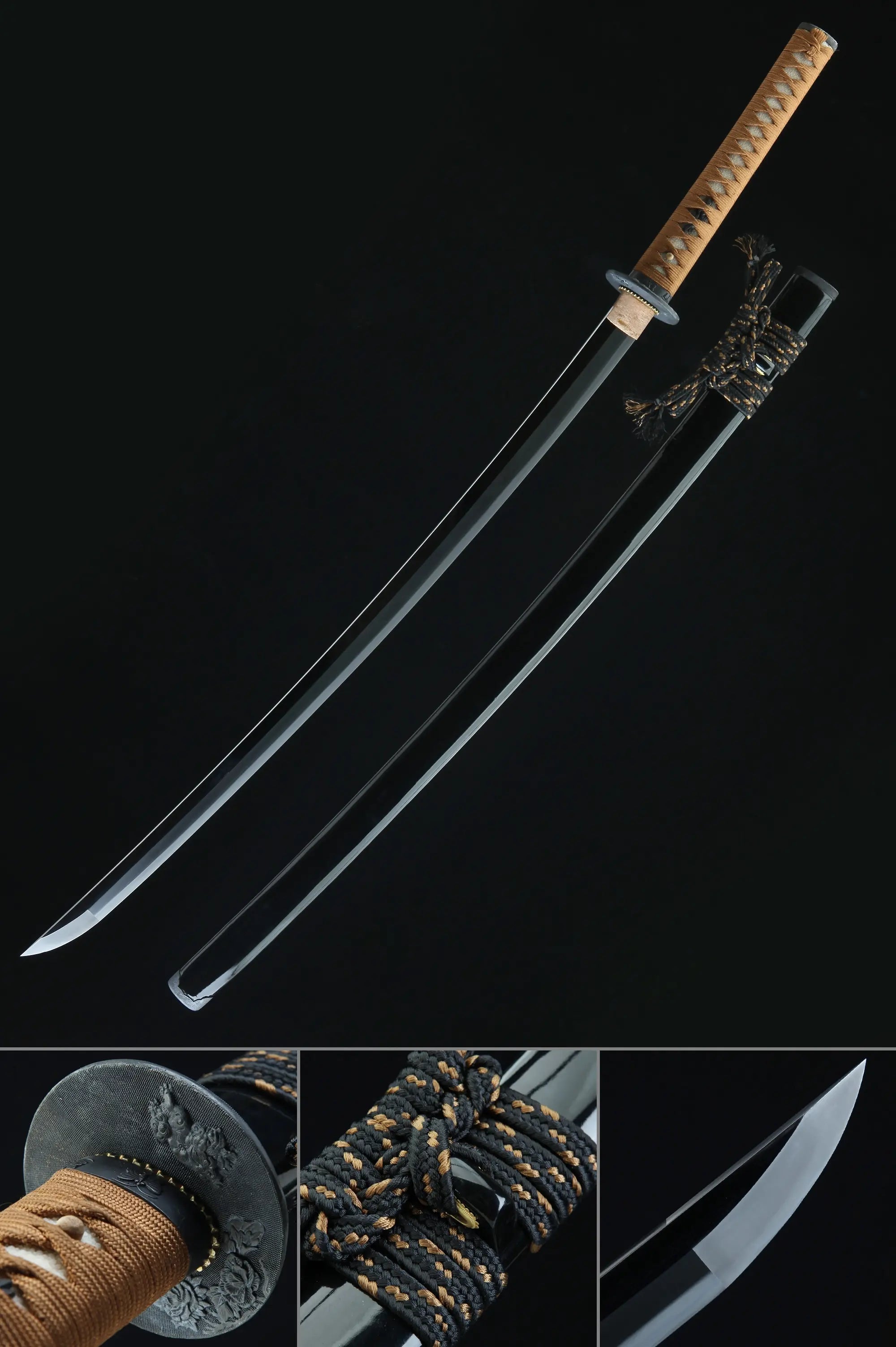High-performance Japanese Katana Sword Tamahagane Steel With High Polish Blade