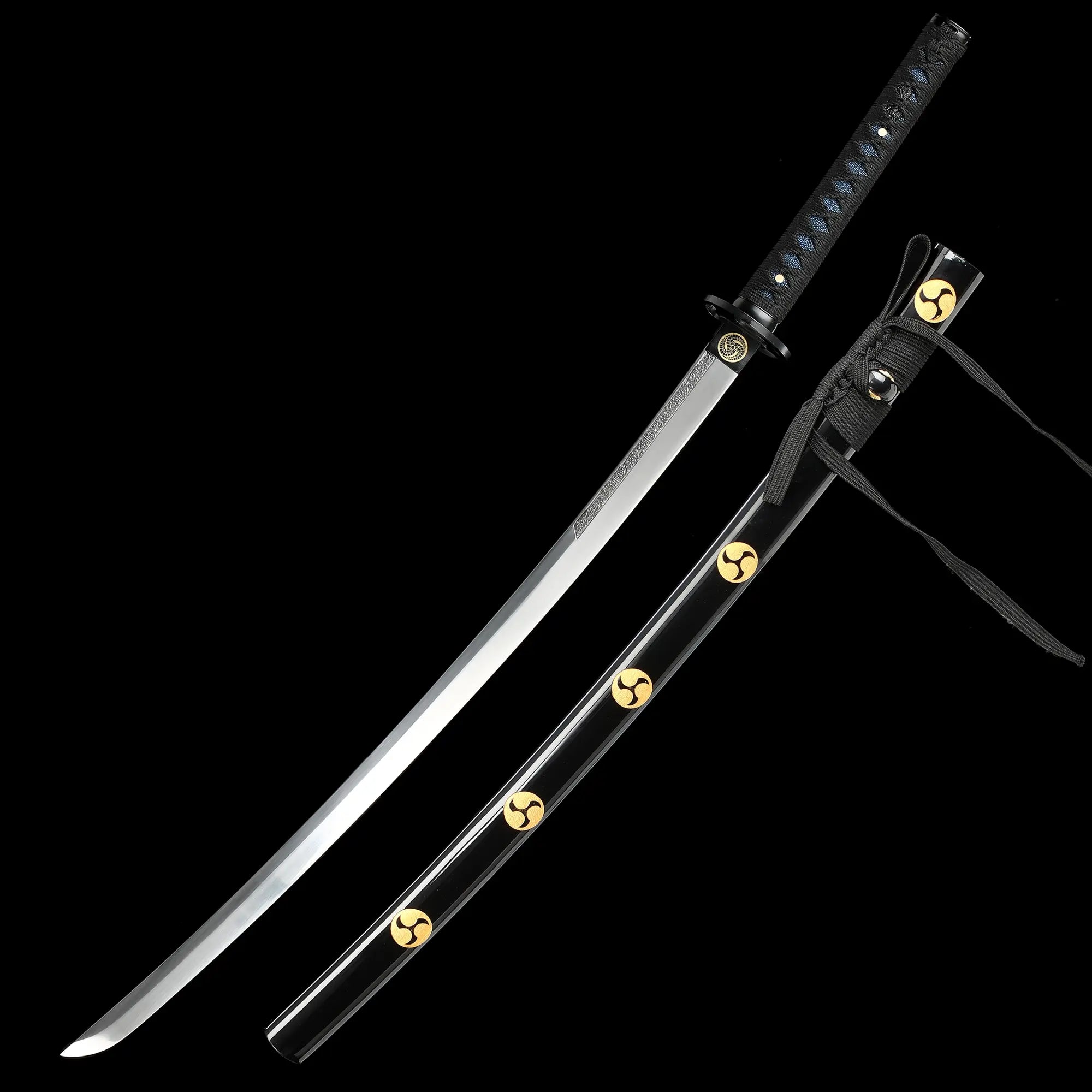 Handmade Full Tang Katana Sword 1095 Carbon Steel With Engraving Craft Scabbard