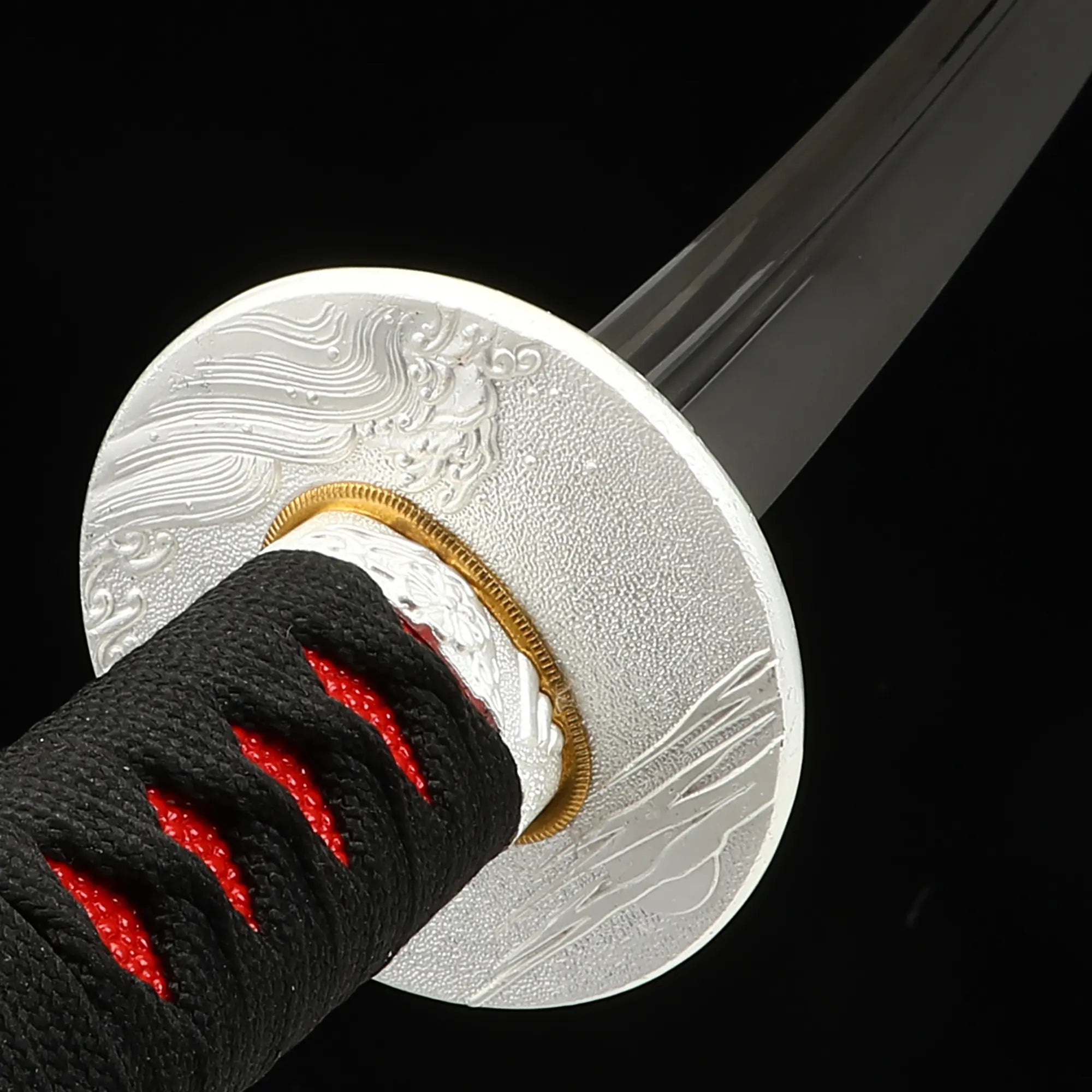 Handmade Full Tang Japanese Katana Sword T10 Carbon Steel With Real Hamon Blade