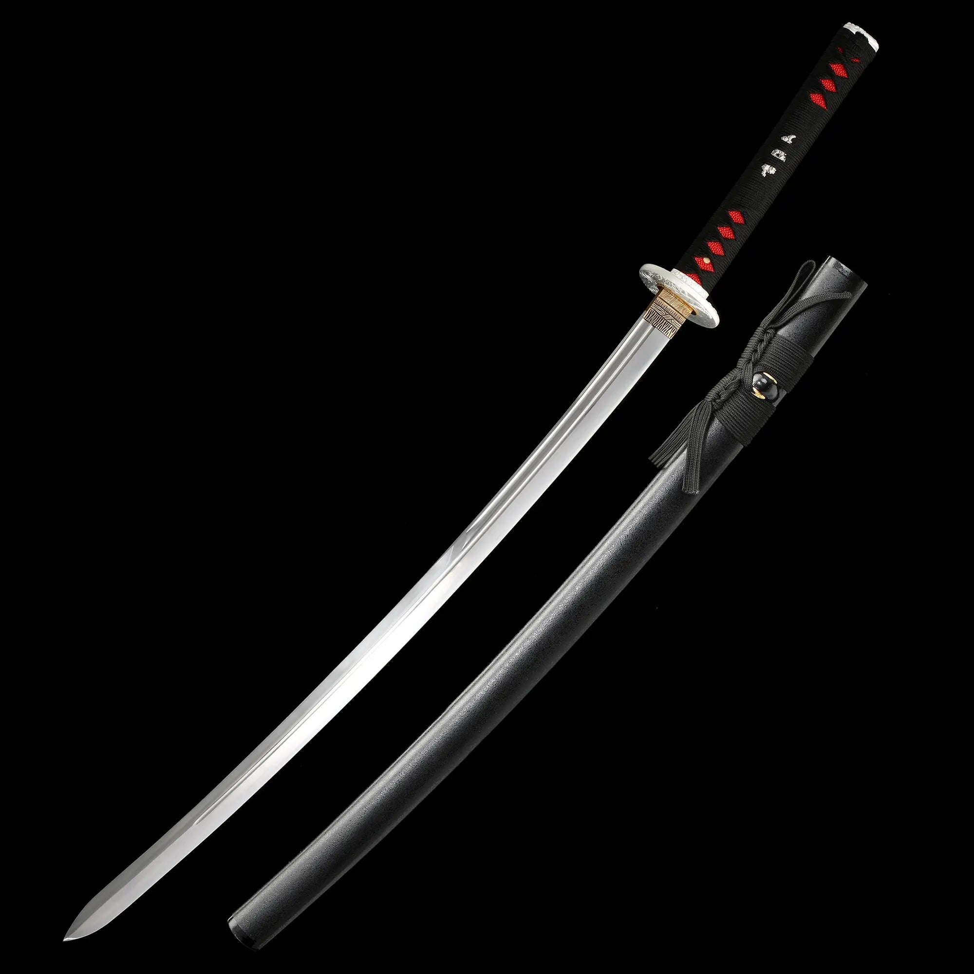 Handmade Full Tang Japanese Katana Sword T10 Carbon Steel With Real Hamon Blade