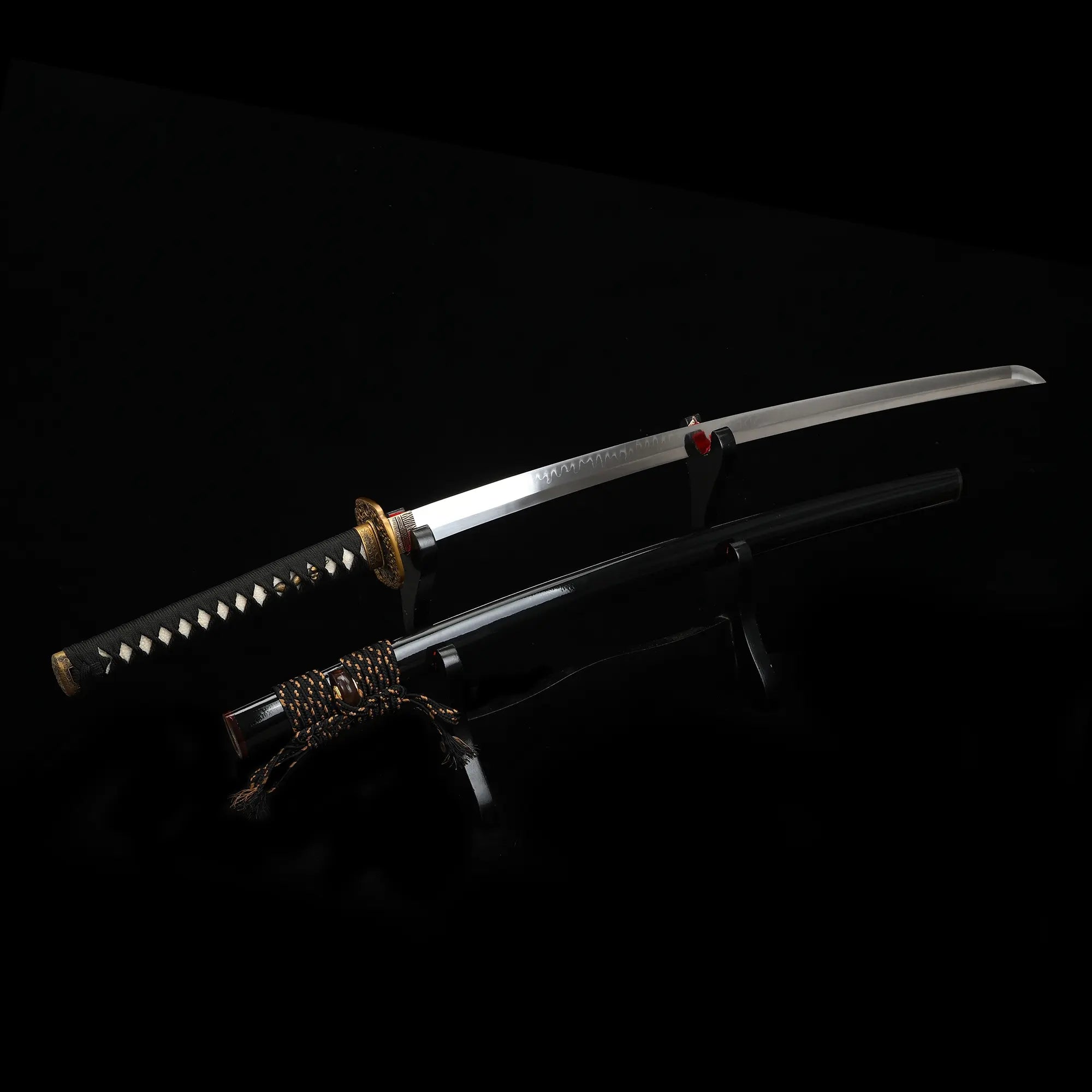 Handcrafted Full Tang Katana Sword T10 Carbon Steel With Real Hamon Blade