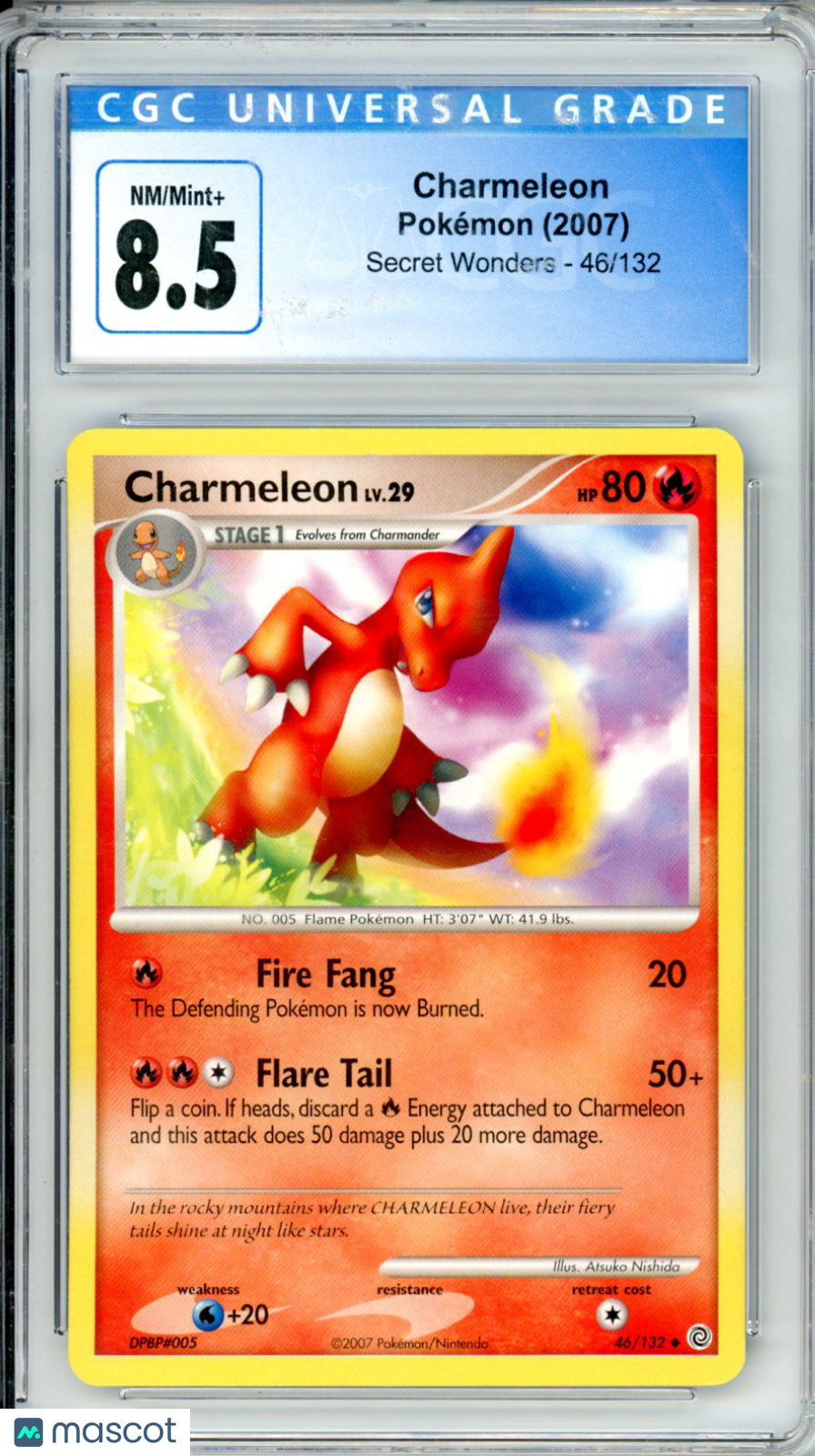 2007 Pokémon Secret Wonders Charmeleon #46/132 English CGC 8.5 - Graded TCG/CCG