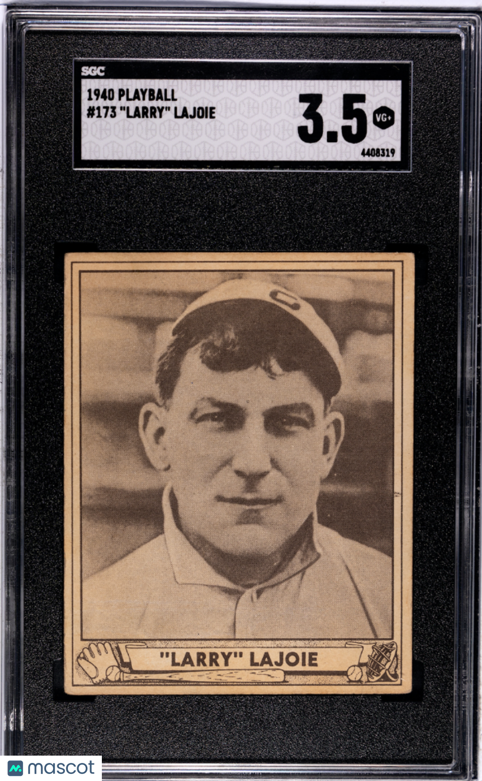 ’ 1940 Playball Napoleon ’Nap’ Larry Lajoie #173 SGC 3.5 Cleveland Indians - Graded Sports Cards